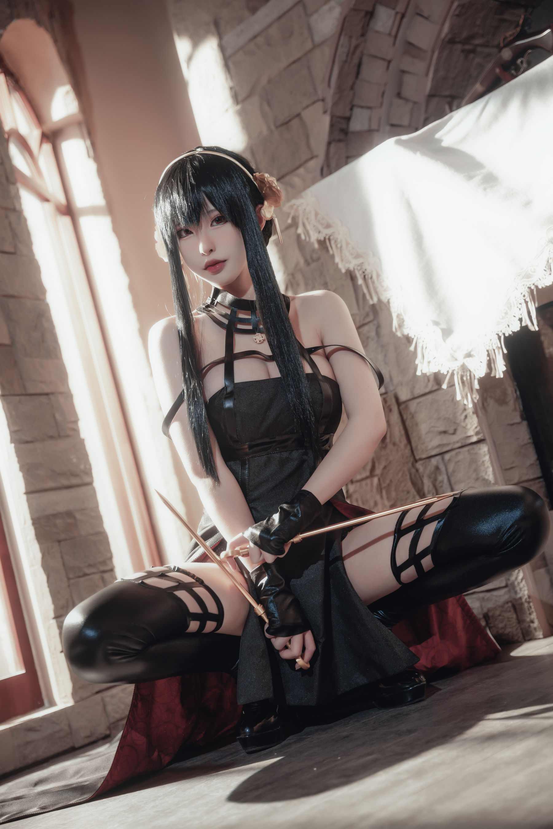 尤物清水由乃 - 间谍过家家 约尔战斗服/(30P)