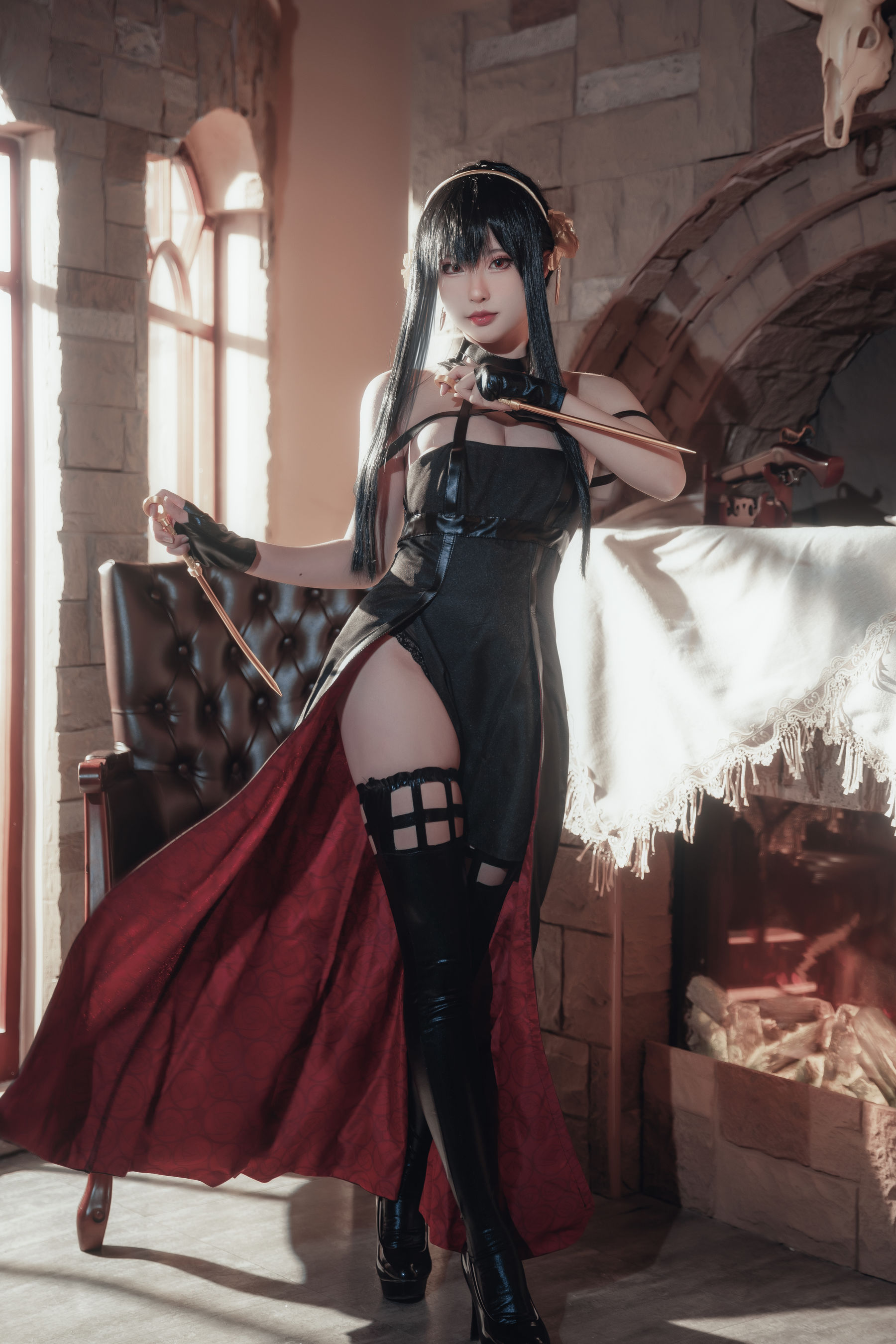 尤物清水由乃 - 间谍过家家 约尔战斗服/(30P)