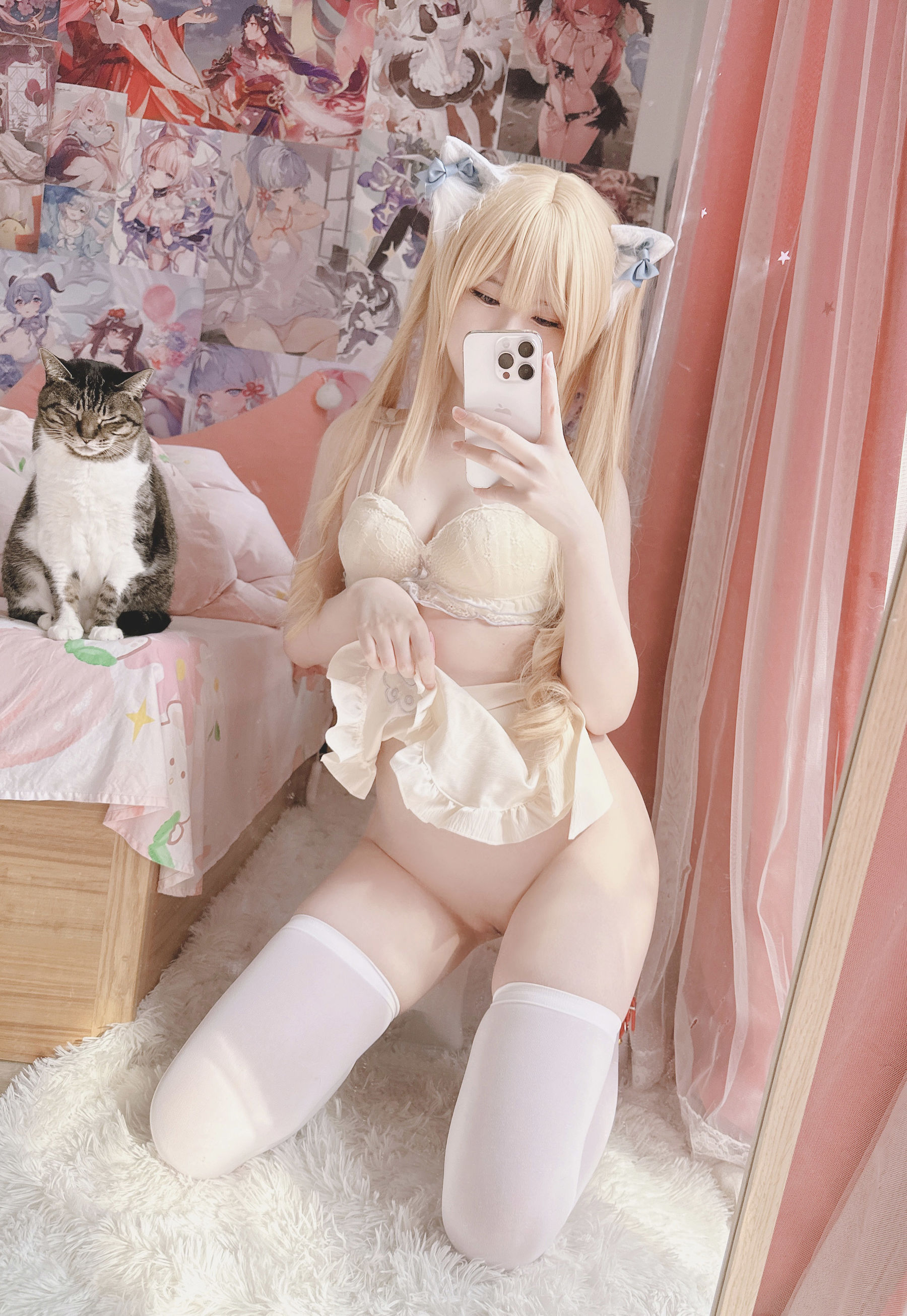 萌妹子习呆呆 - ねこメード/(19P)