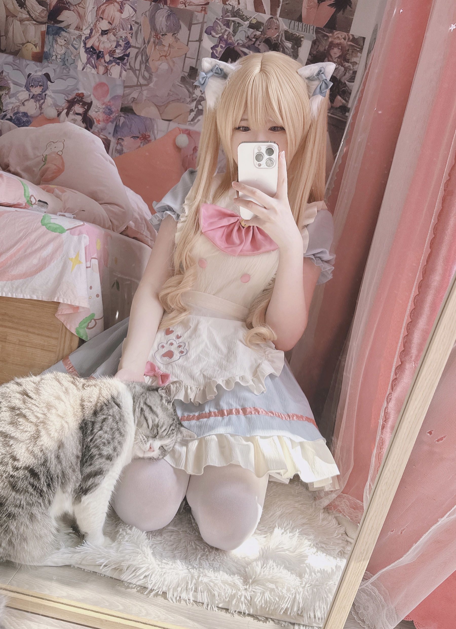 萌妹子习呆呆 - ねこメード/(19P)