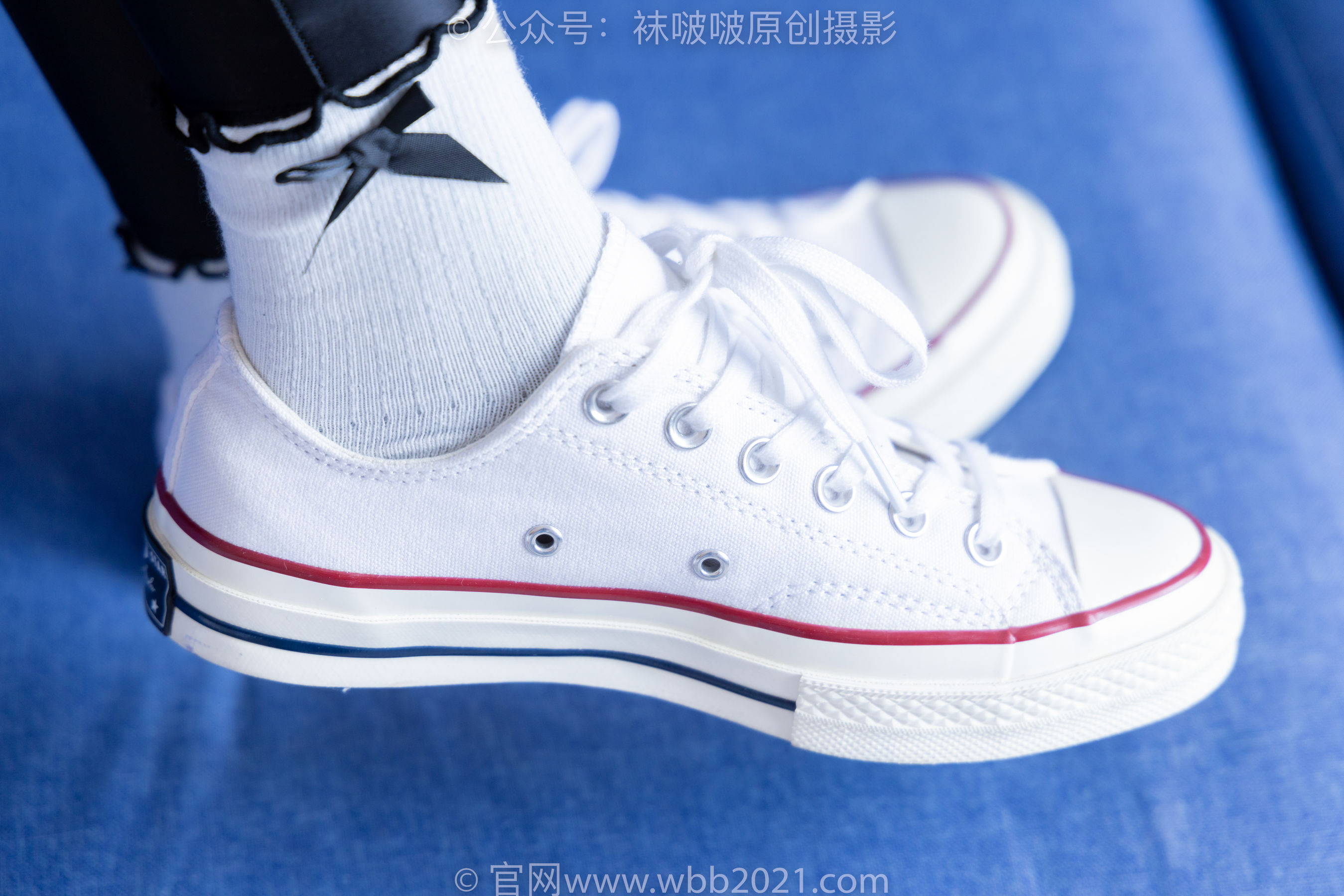 BoBoSocks袜啵啵 No.513 小甜豆 帆布鞋、白棉袜、厚黑丝五指袜、黑丝手套/(140P)