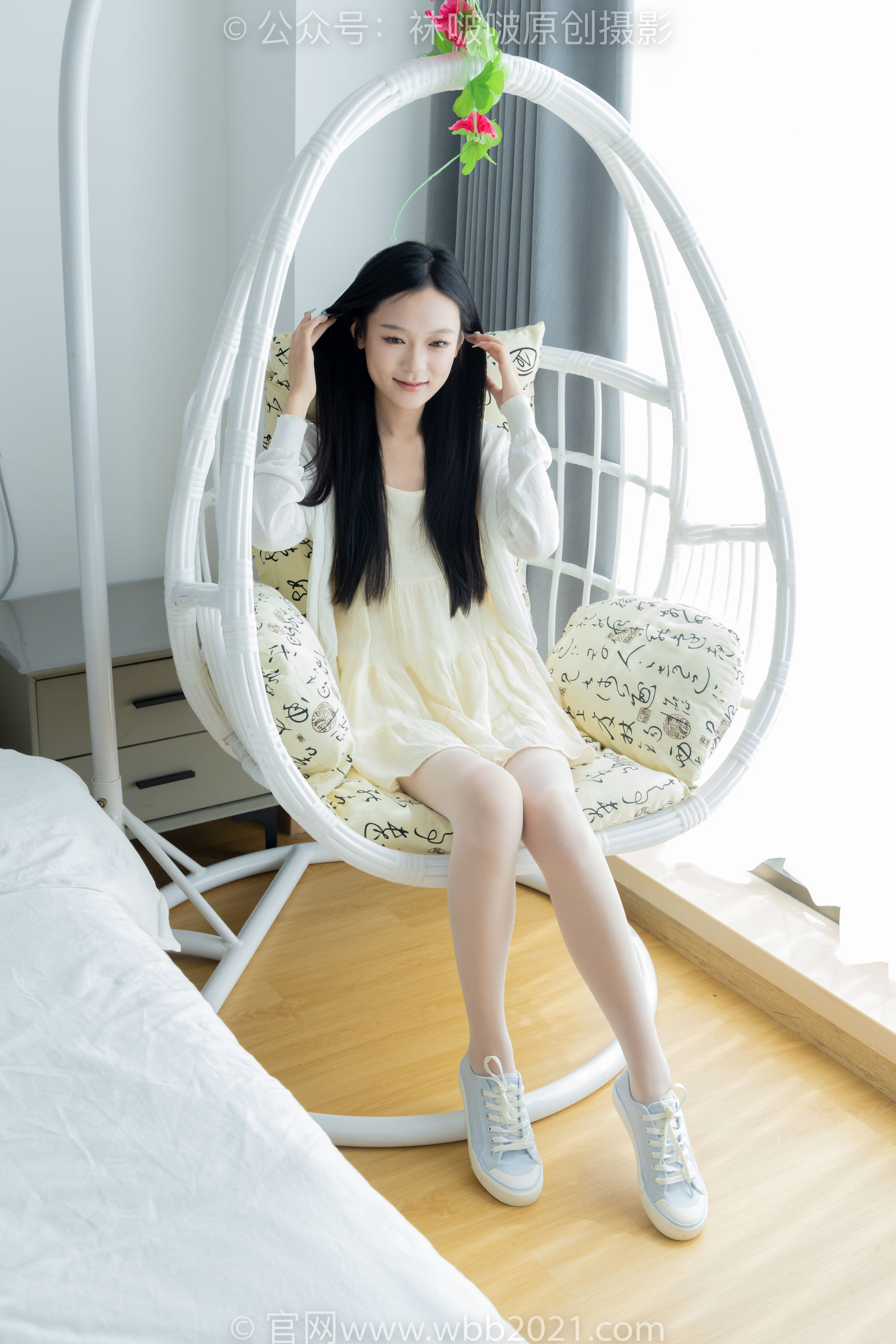 BoBoSocks袜啵啵 No.517 焦糖 - 帆布鞋、薄白丝/(147P)