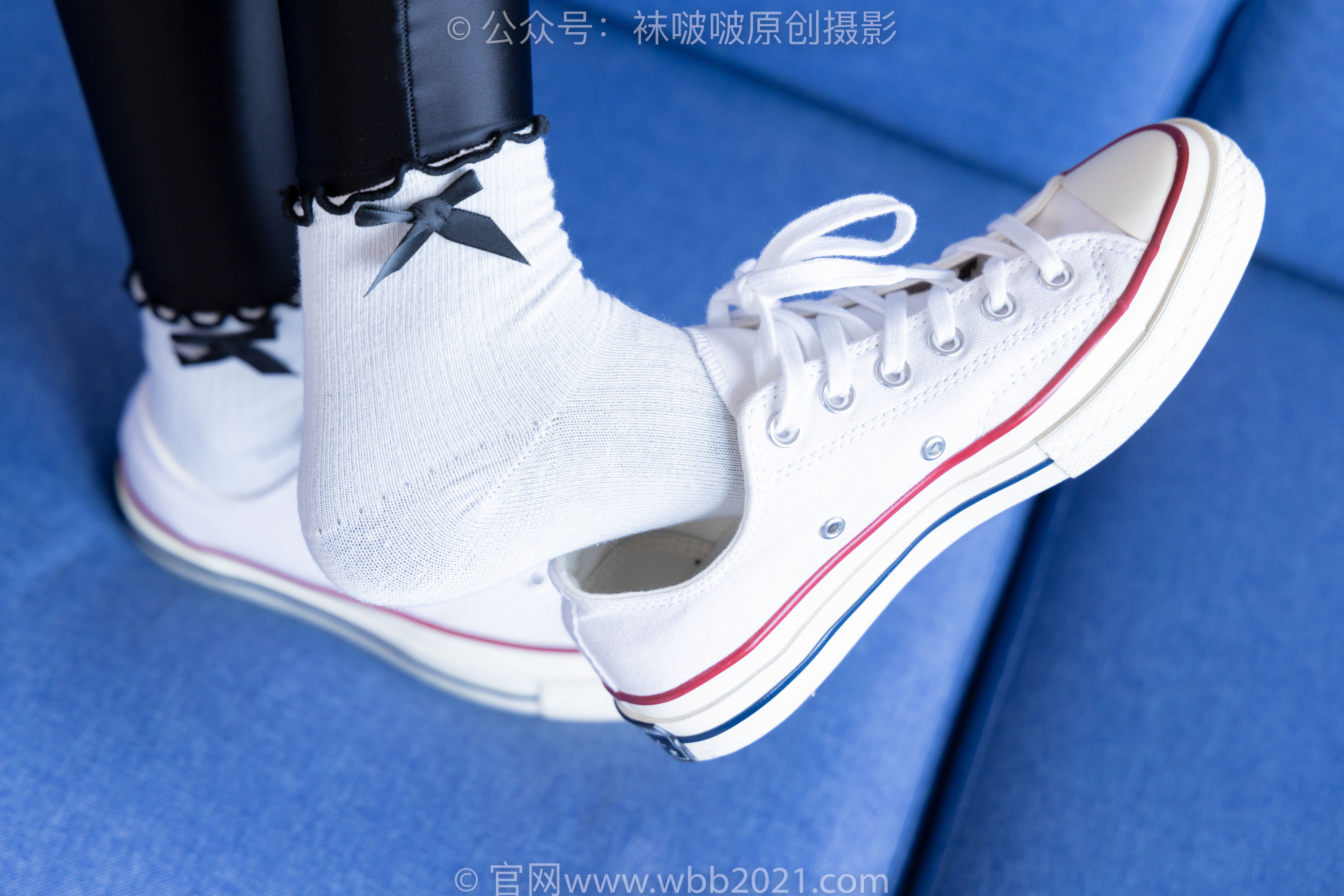 BoBoSocks袜啵啵 No.513 小甜豆 帆布鞋、白棉袜、厚黑丝五指袜、黑丝手套/(140P)