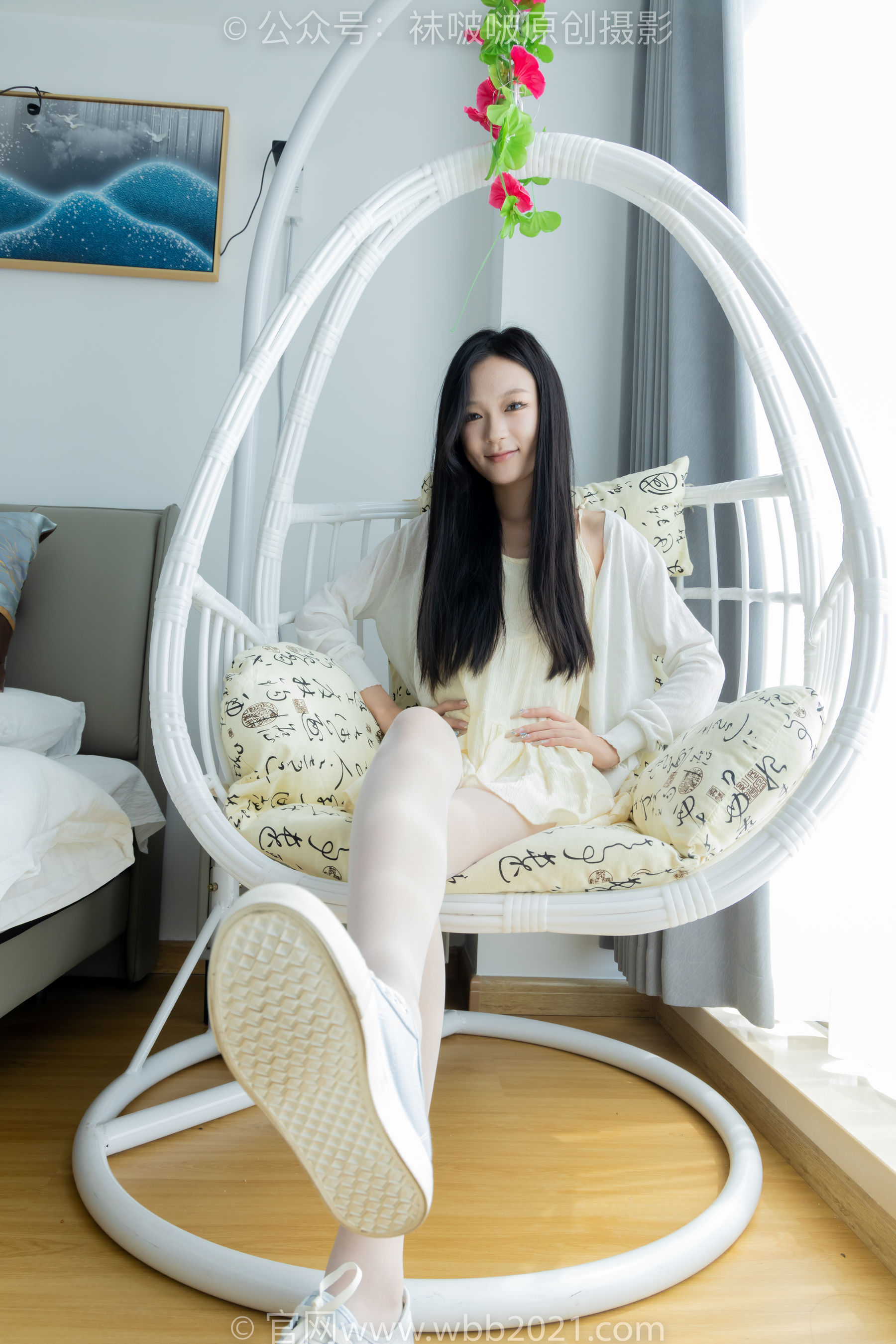 BoBoSocks袜啵啵 No.517 焦糖 - 帆布鞋、薄白丝/(147P)
