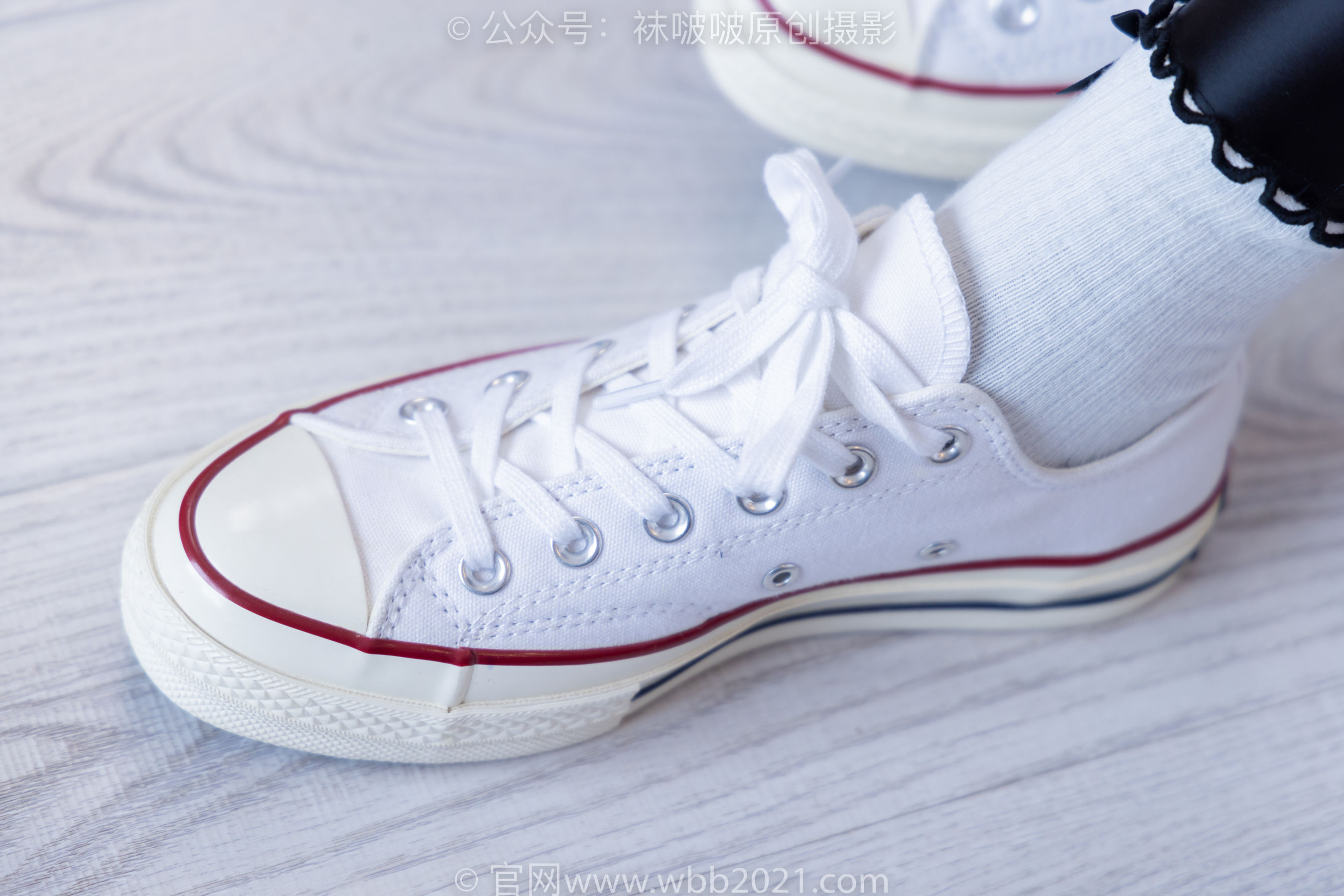 BoBoSocks袜啵啵 No.513 小甜豆 帆布鞋、白棉袜、厚黑丝五指袜、黑丝手套/(140P)