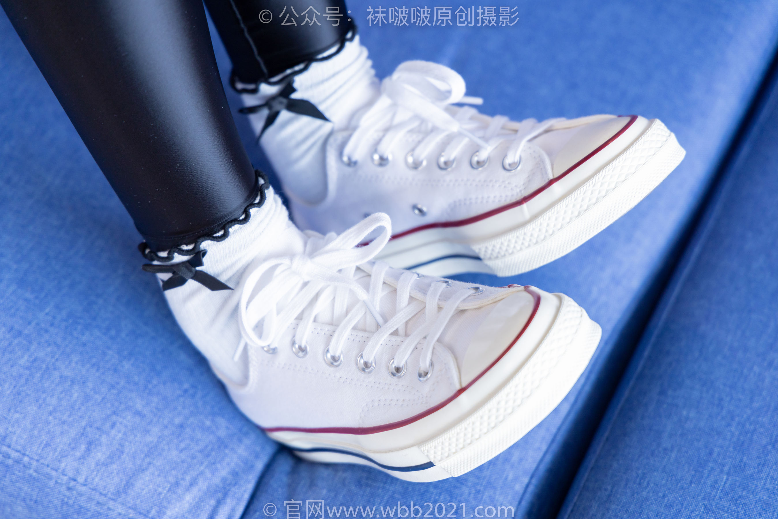 BoBoSocks袜啵啵 No.513 小甜豆 帆布鞋、白棉袜、厚黑丝五指袜、黑丝手套/(140P)