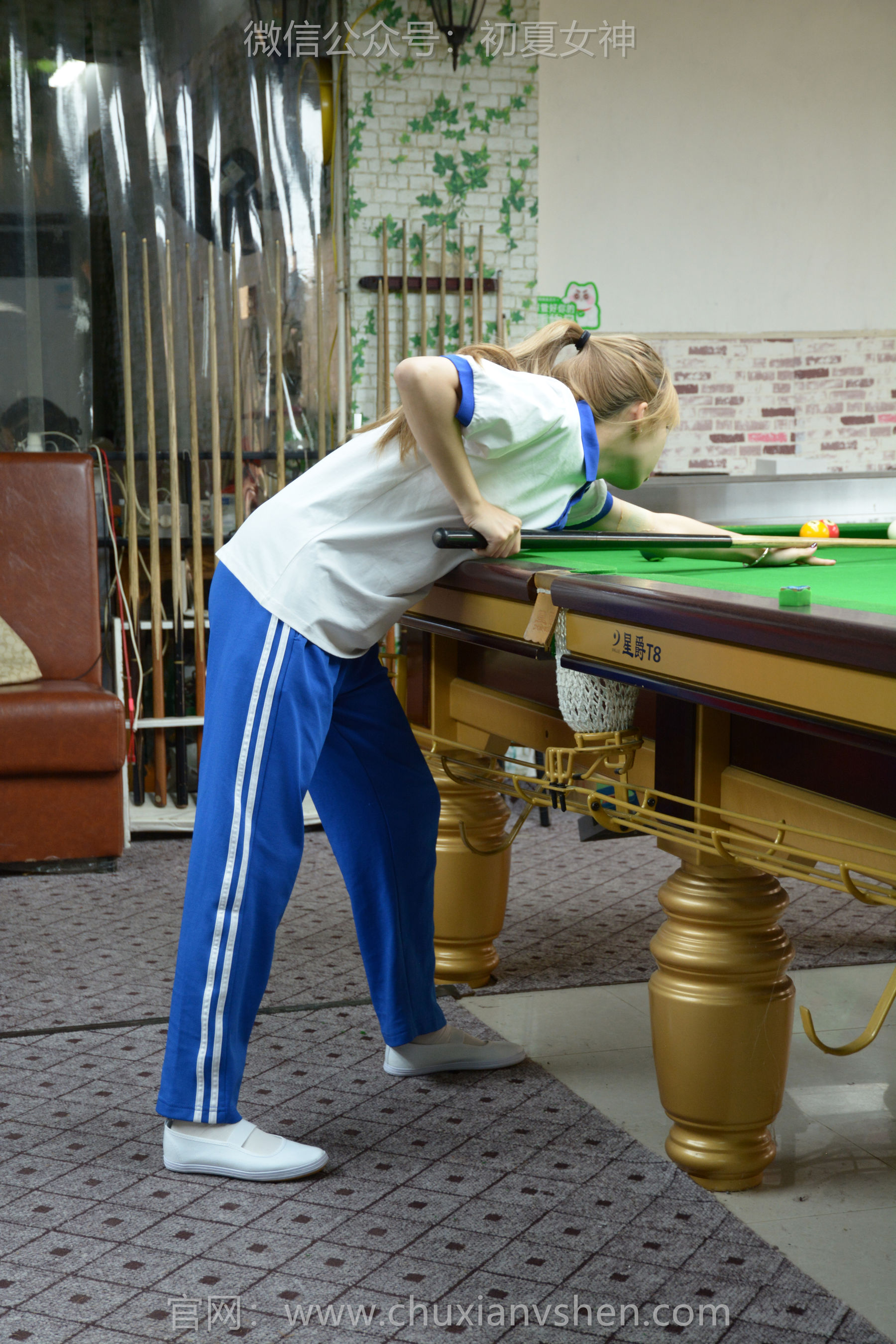 初夏女神 No.275 番茄 你好台球/(100P)