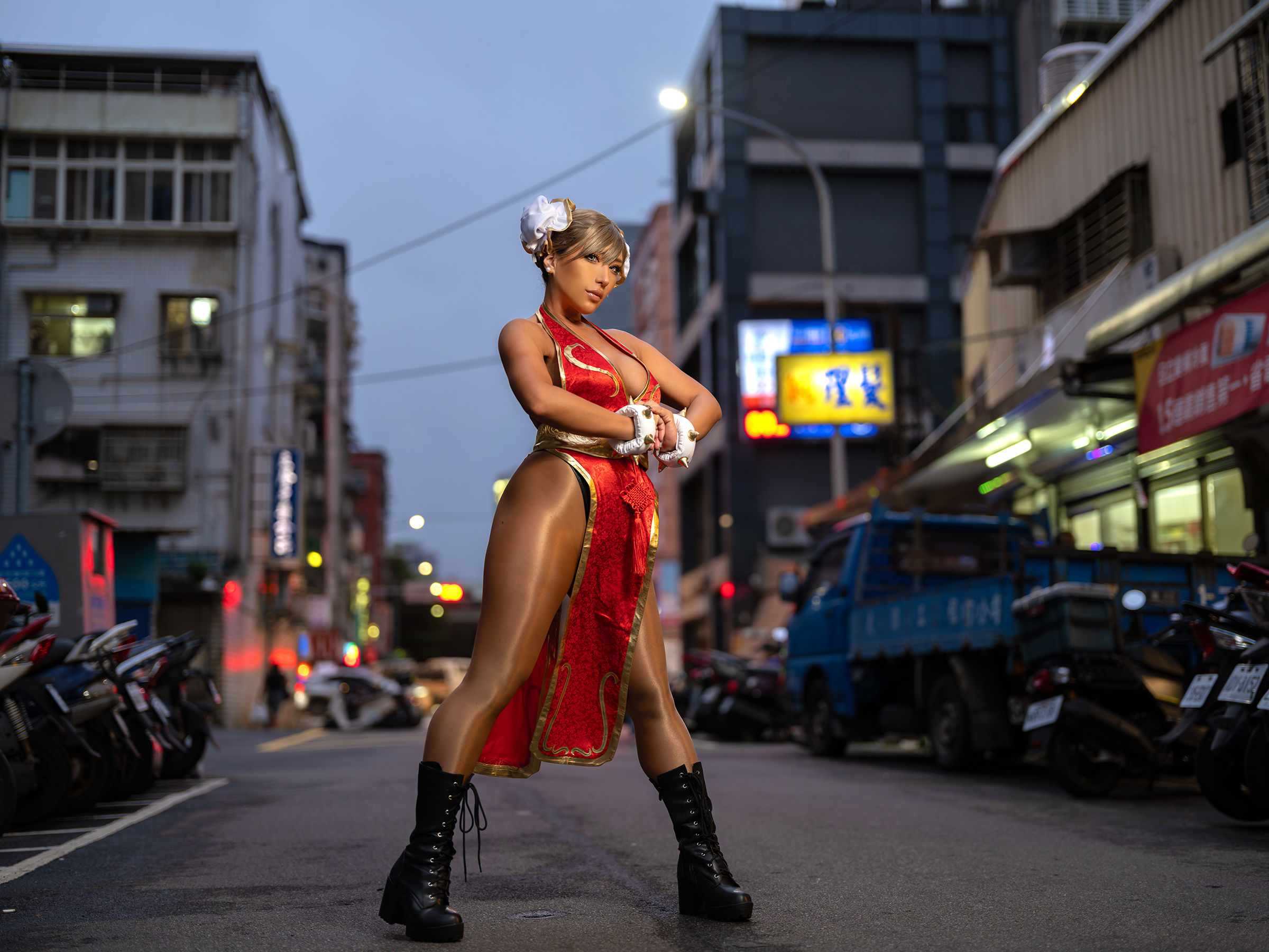 [Cosplay] [nonsummerjack] non - Taiwan Black Chun-Li 台湾黒春麗/(87P)