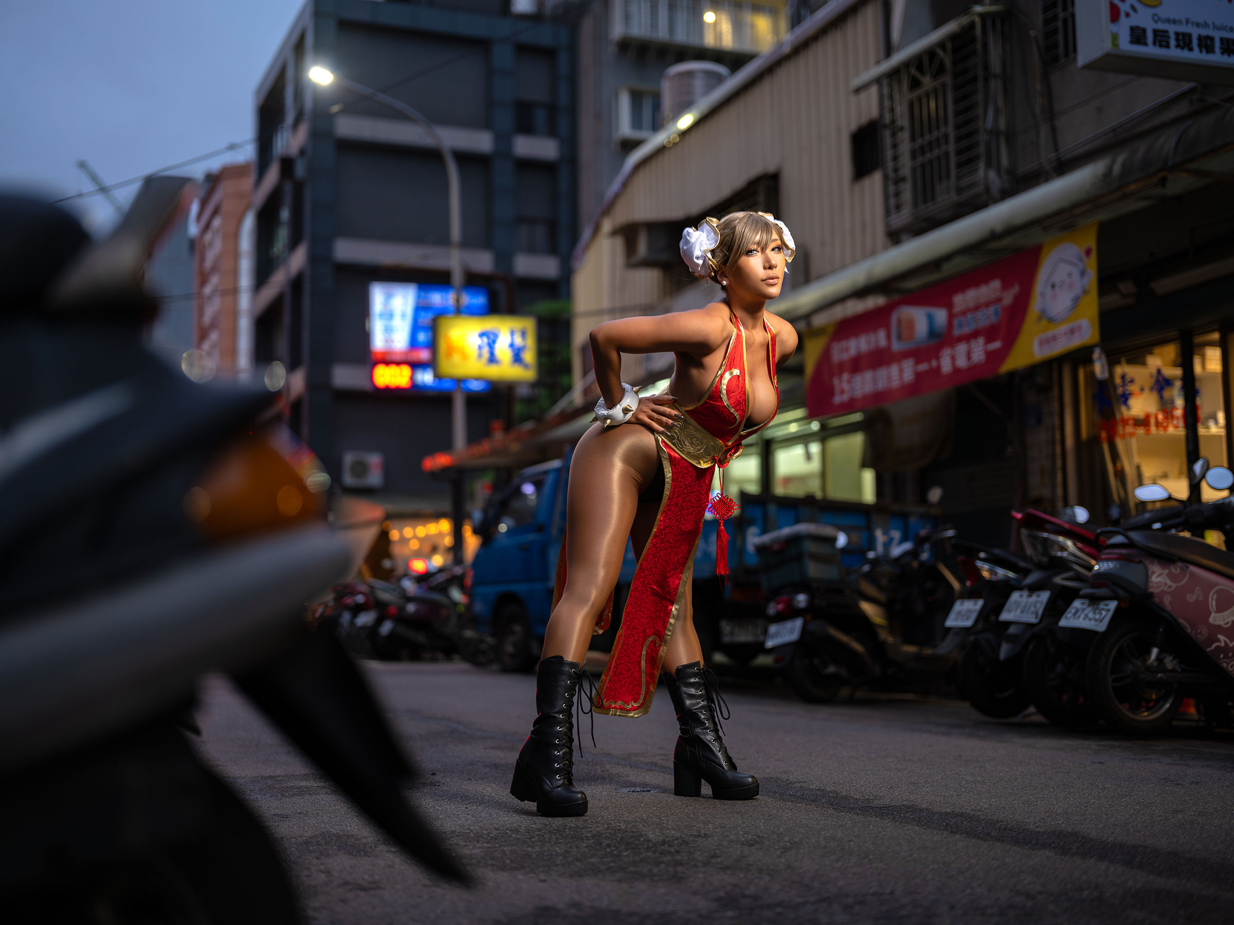 [Cosplay] [nonsummerjack] non - Taiwan Black Chun-Li 台湾黒春麗/(87P)