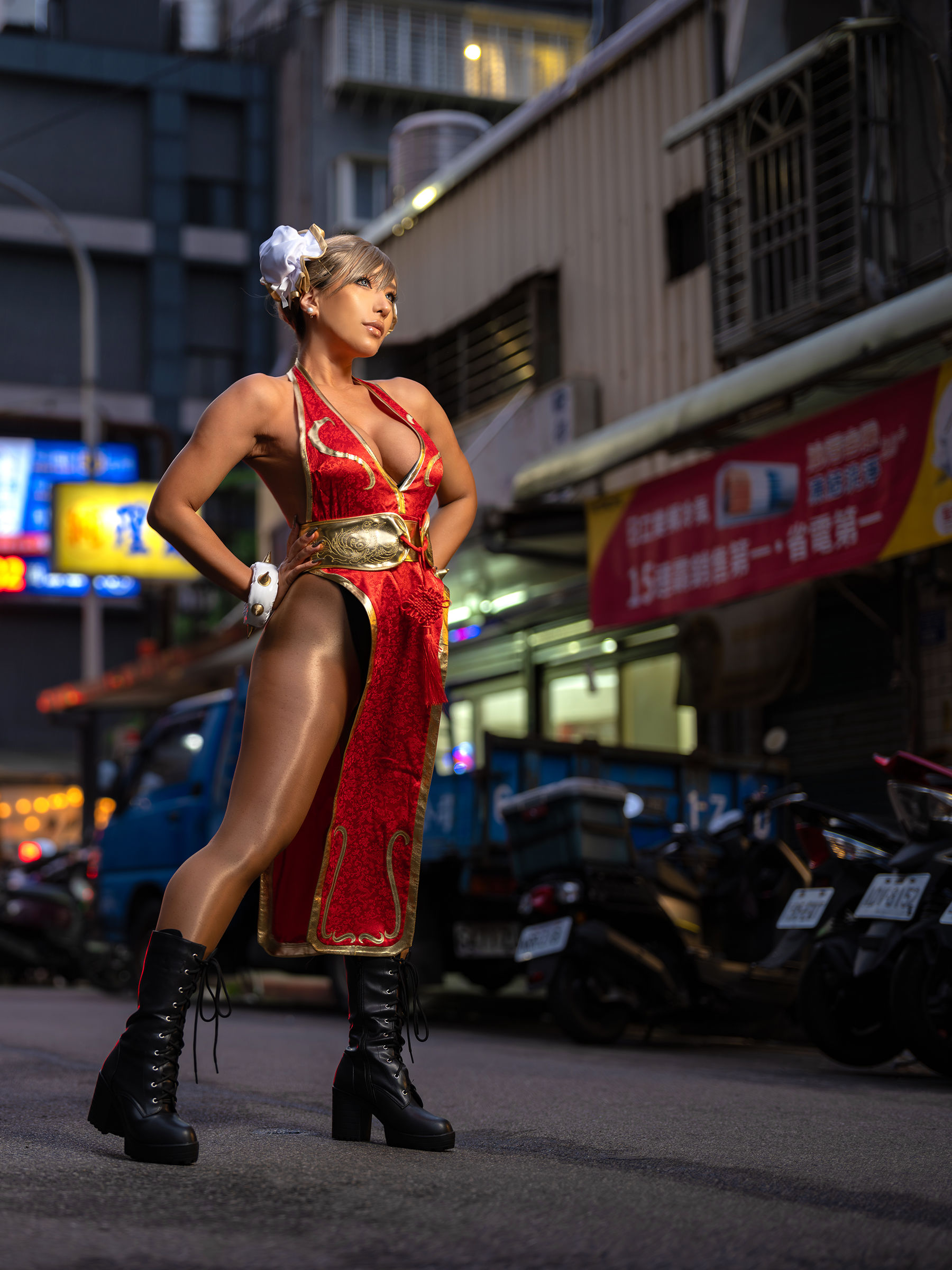 [Cosplay] [nonsummerjack] non - Taiwan Black Chun-Li 台湾黒春麗/(87P)