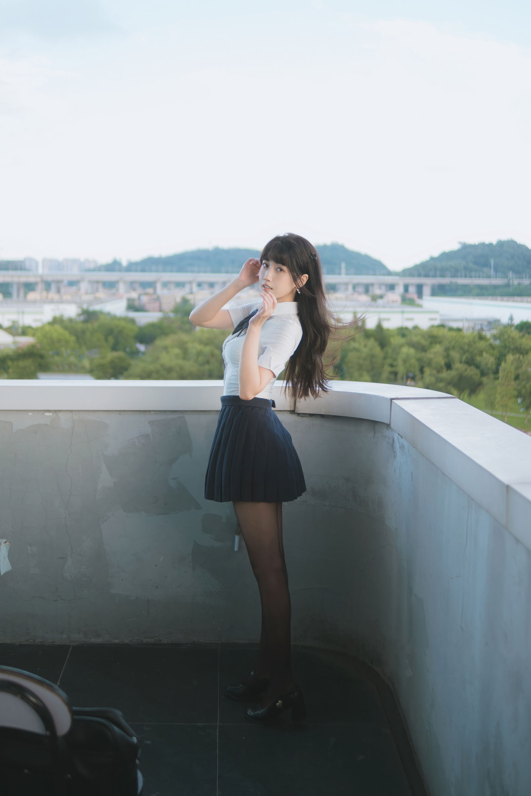 微博人气Coser 不呆猫 - JK学妹户外/(59P)