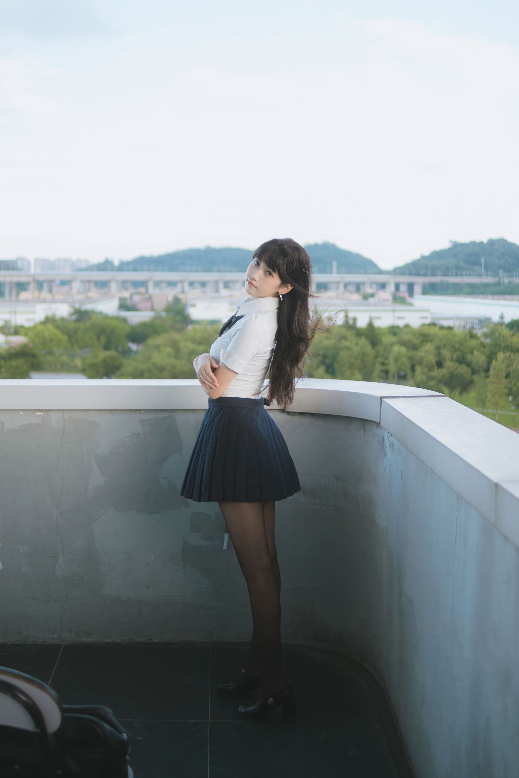 微博人气Coser 不呆猫 - JK学妹户外/(59P)