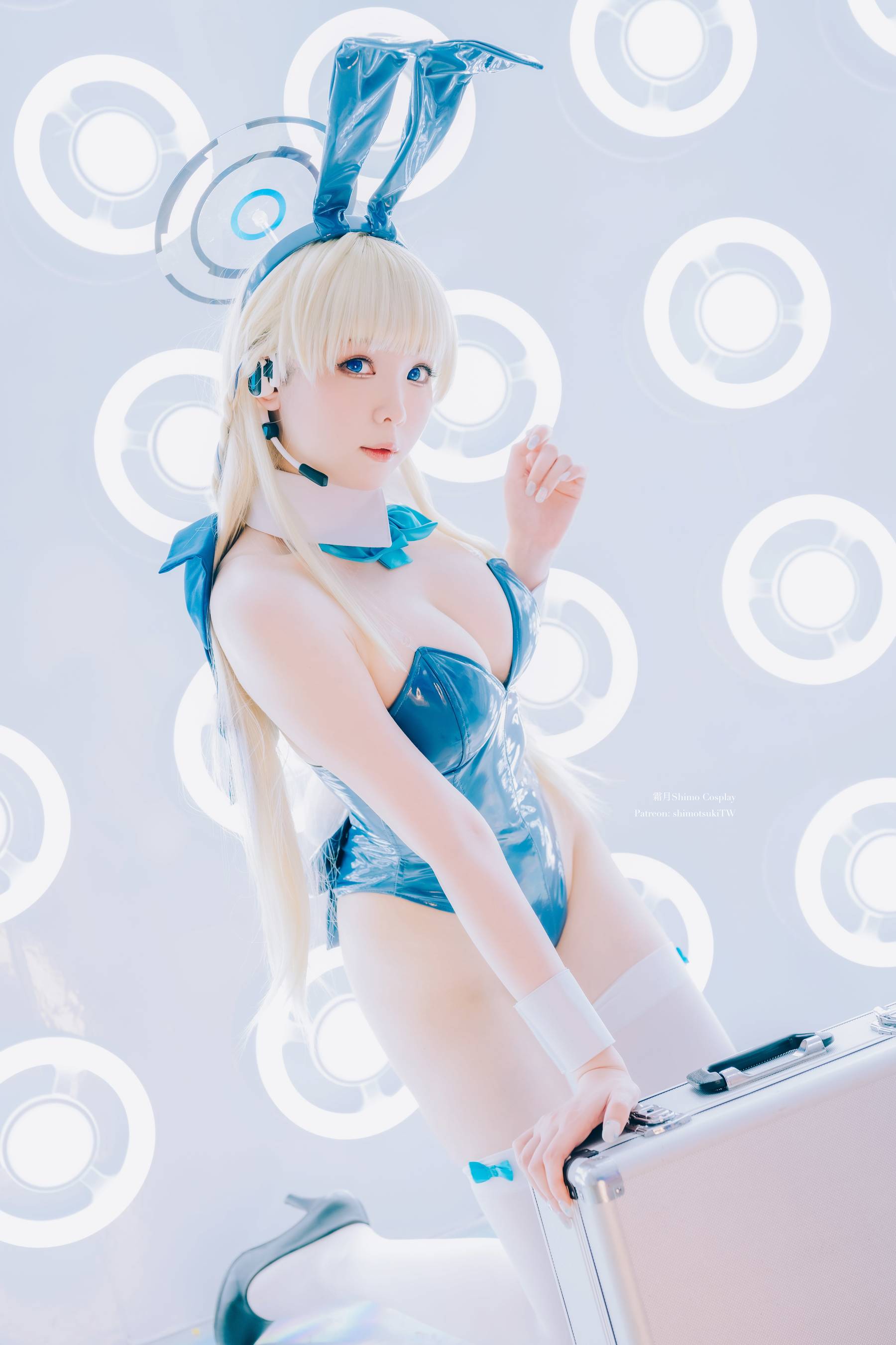 微博妹纸 霜月shimo - 蔚蓝档案 飞鸟马时 兔女郎/(20P)