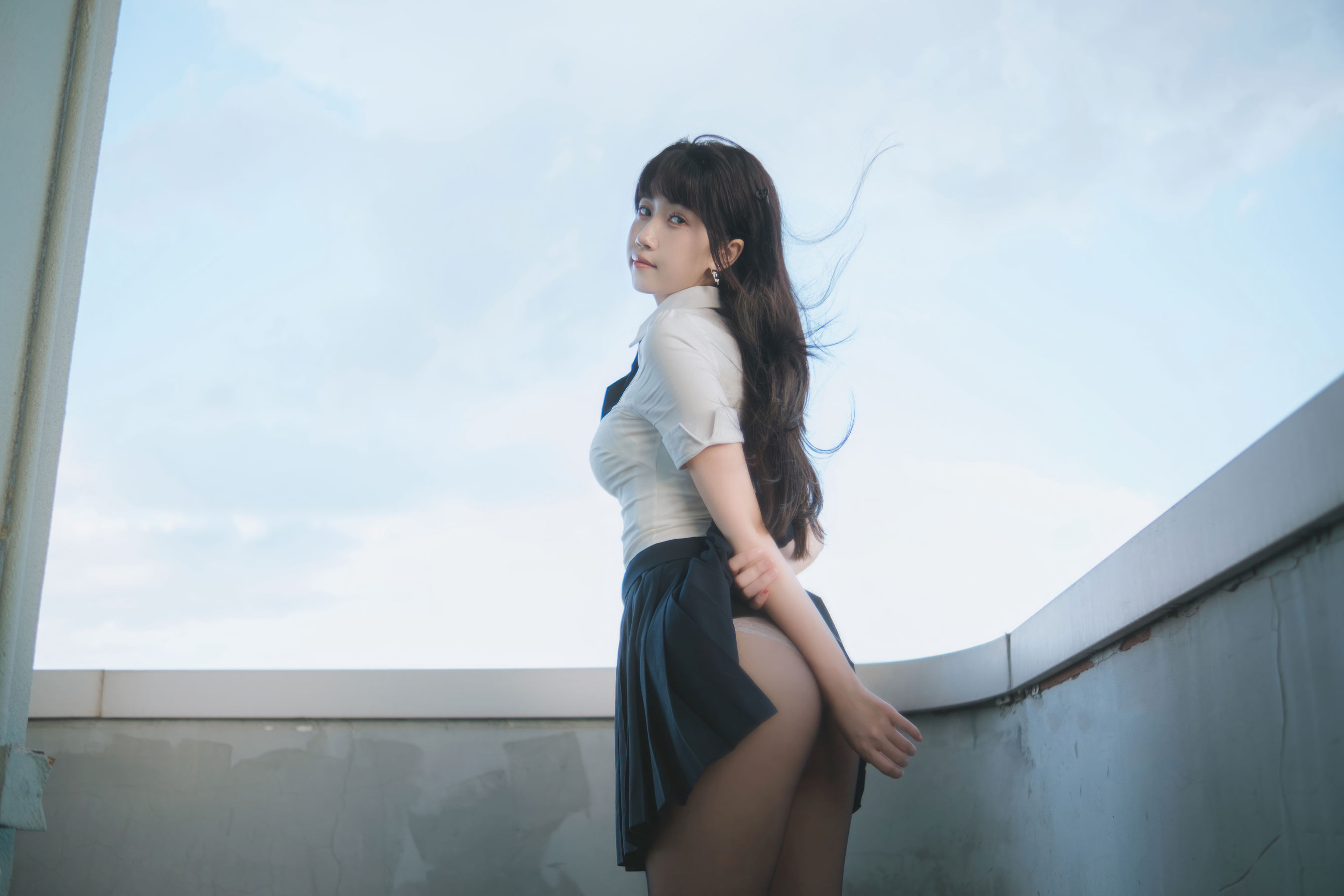 微博人气Coser 不呆猫 - JK学妹户外/(59P)