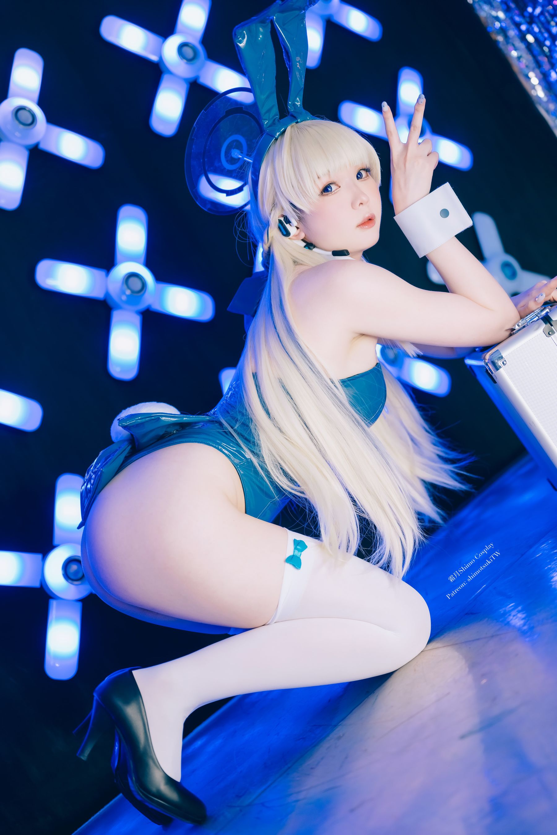 微博妹纸 霜月shimo - 蔚蓝档案 飞鸟马时 兔女郎/(20P)