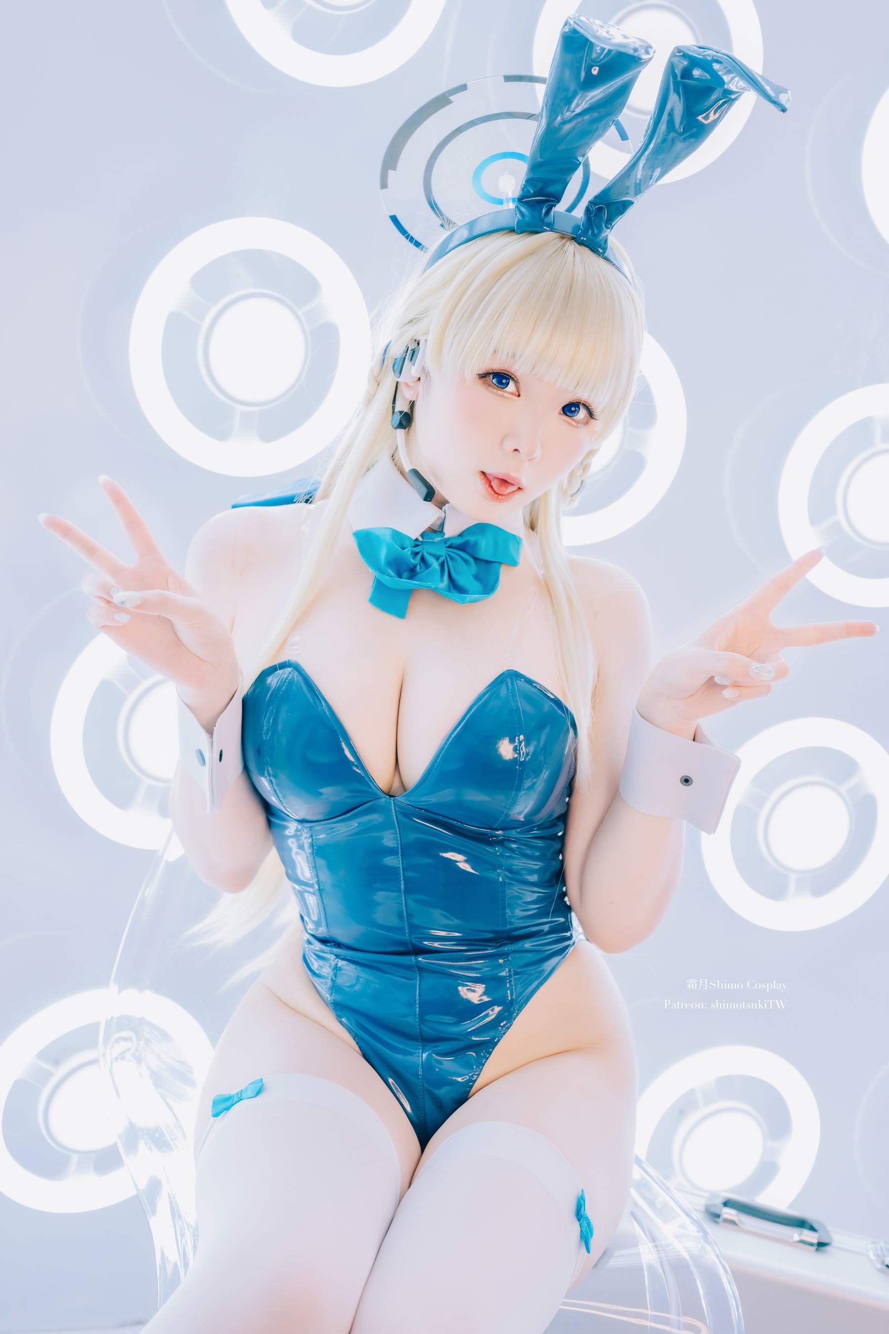 微博妹纸 霜月shimo - 蔚蓝档案 飞鸟马时 兔女郎/(20P)