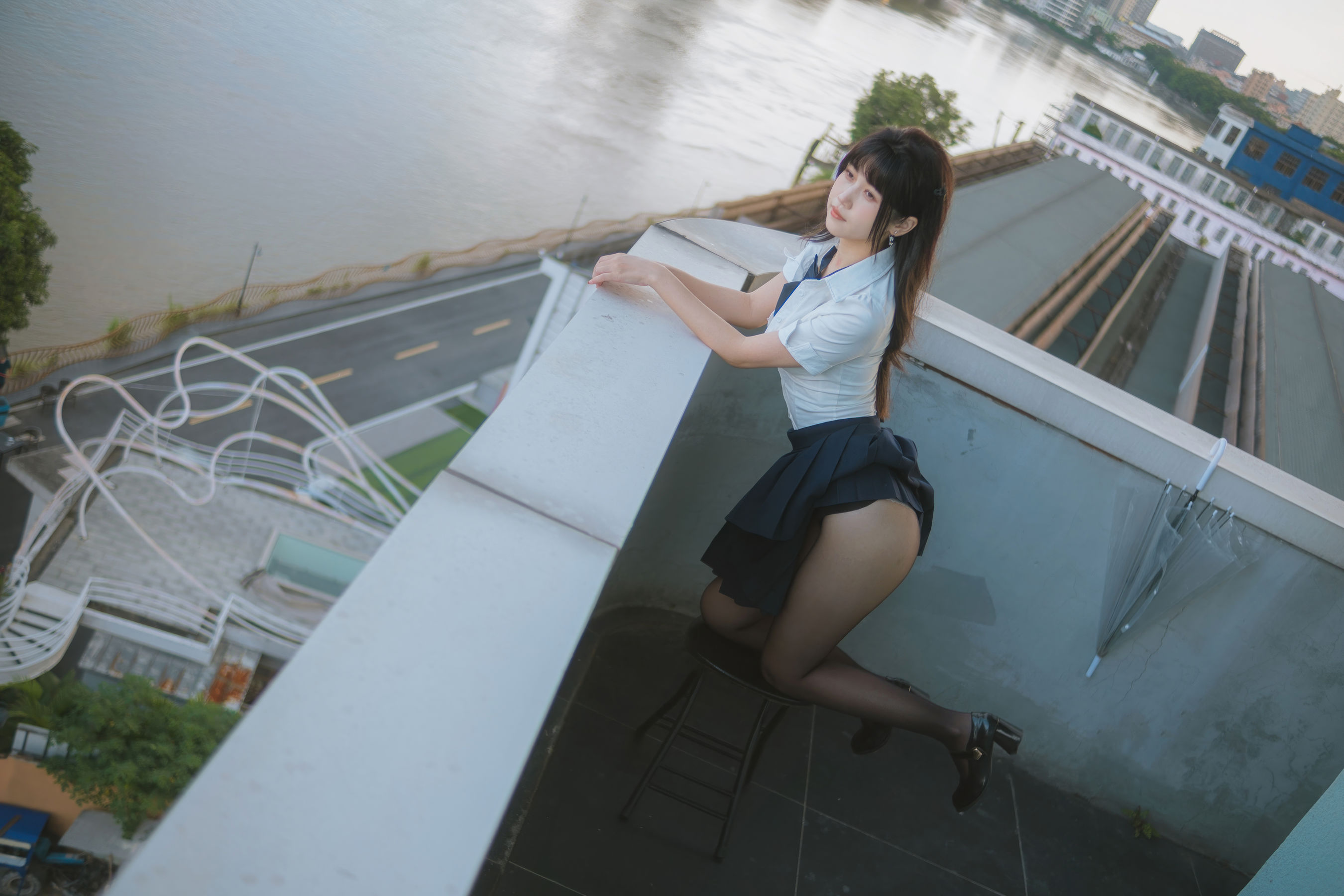 微博人气Coser 不呆猫 - JK学妹户外/(59P)