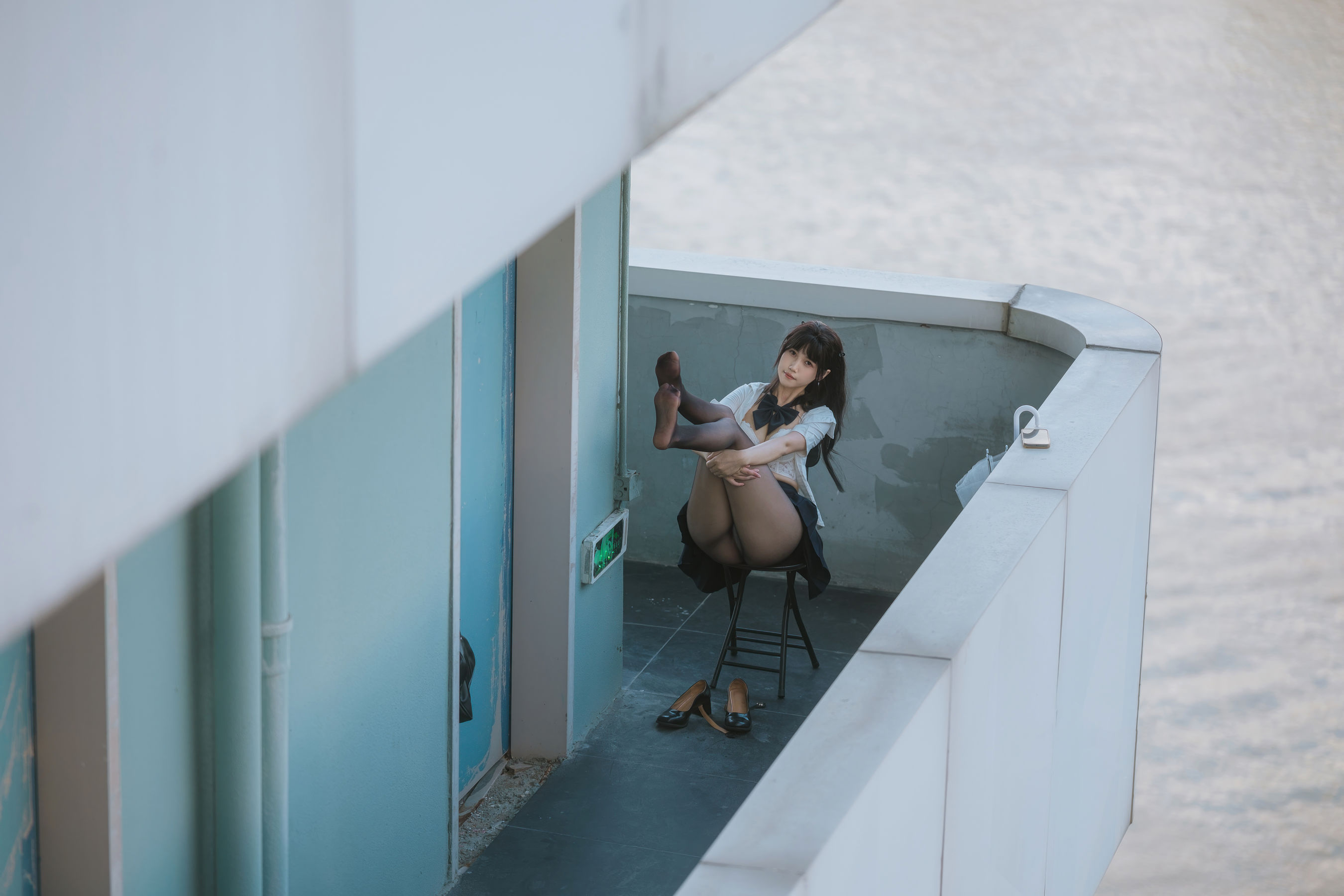 微博人气Coser 不呆猫 - JK学妹户外/(59P)