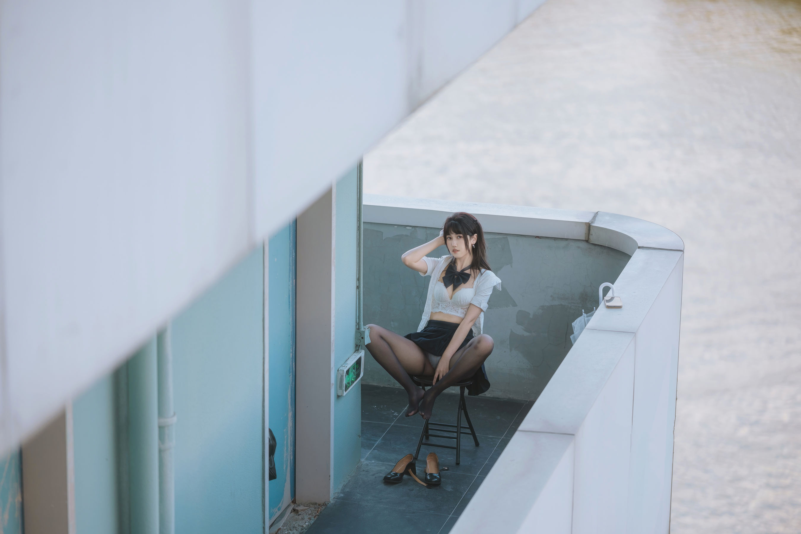 微博人气Coser 不呆猫 - JK学妹户外/(59P)