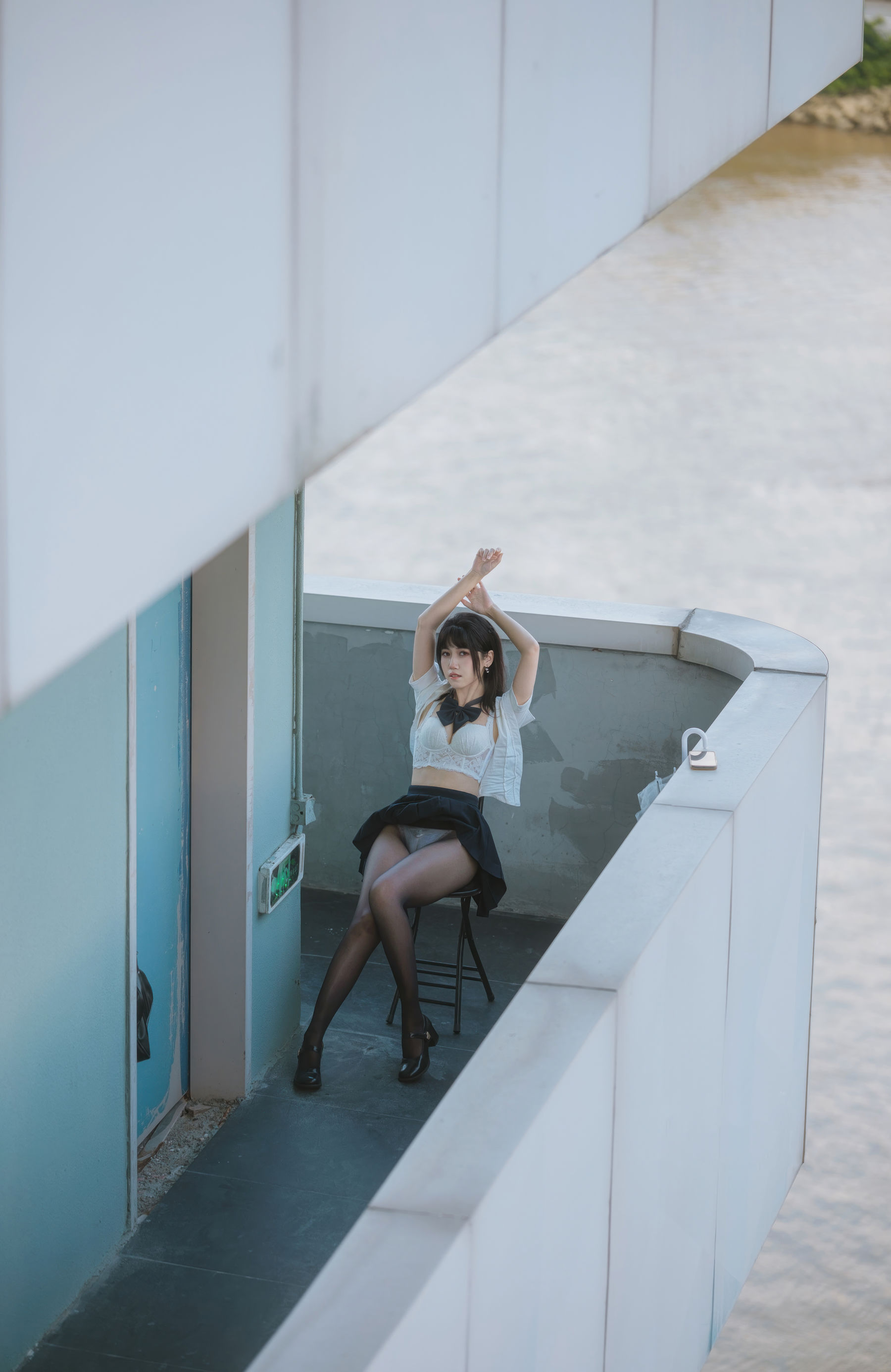 微博人气Coser 不呆猫 - JK学妹户外/(59P)