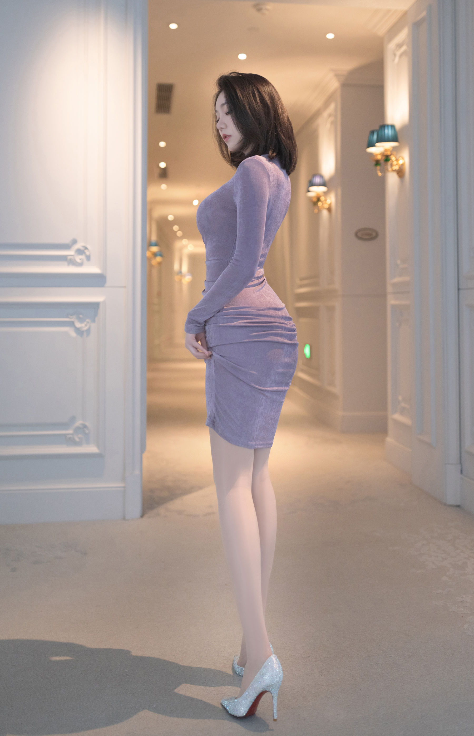 安然 - 紫色裙子/(90P)