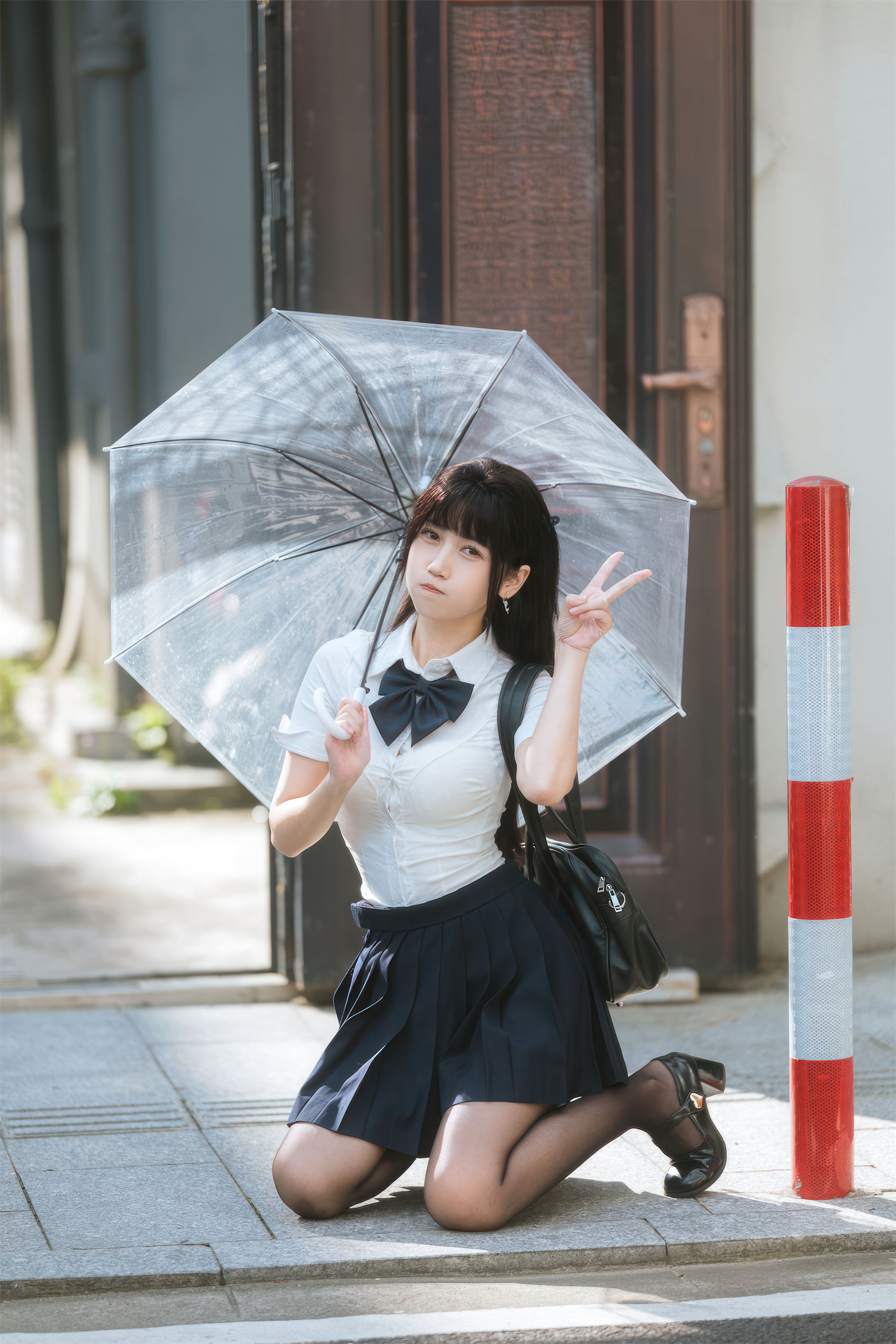 微博人气Coser 不呆猫 - JK学妹户外/(59P)