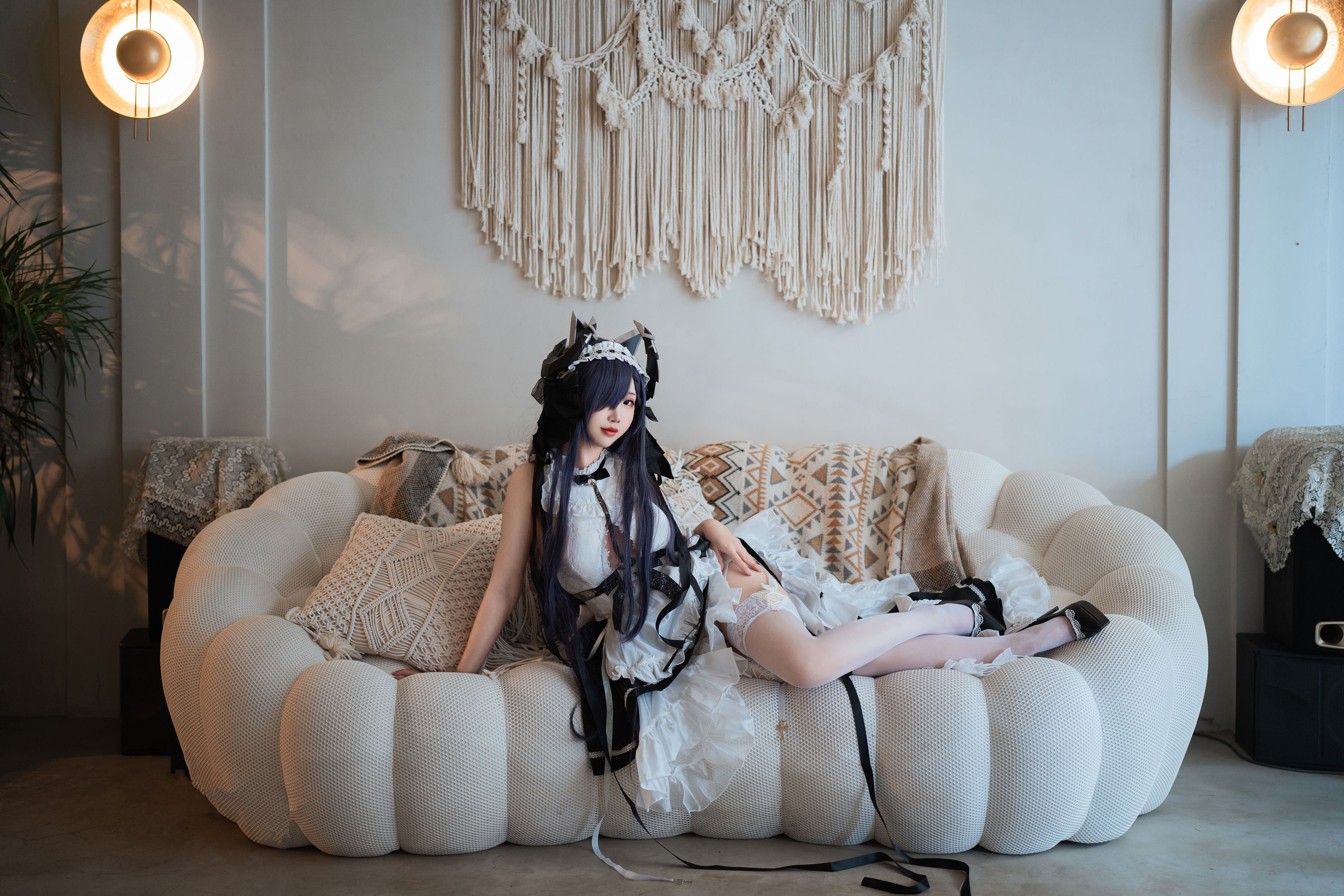 可爱人气Coser面饼仙儿 - 碧蓝航线 奥古斯特 女仆/(43P)