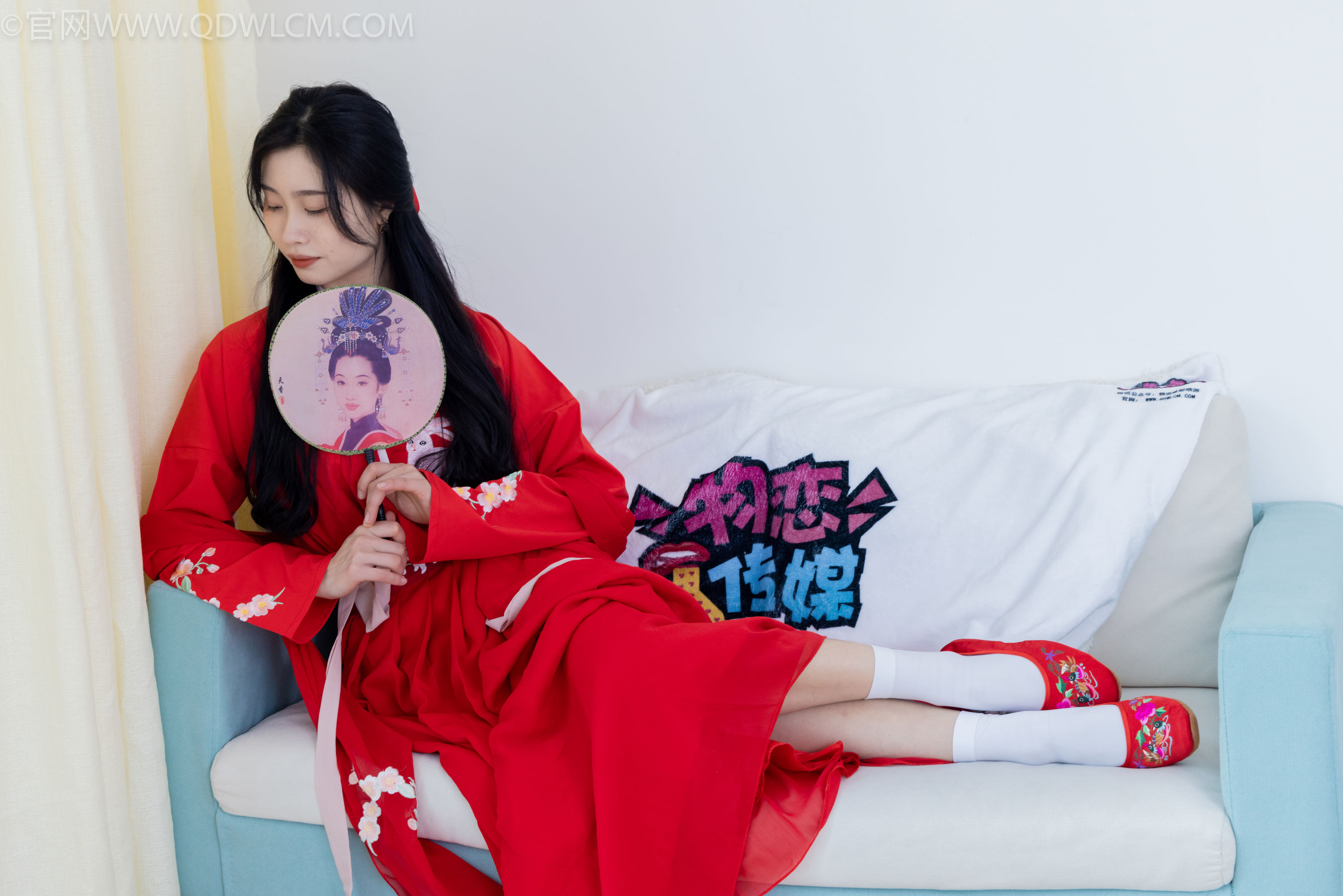 物恋传媒 No.2328 绒绒 - 汉服、布鞋、白棉袜、红色船袜/(174P)