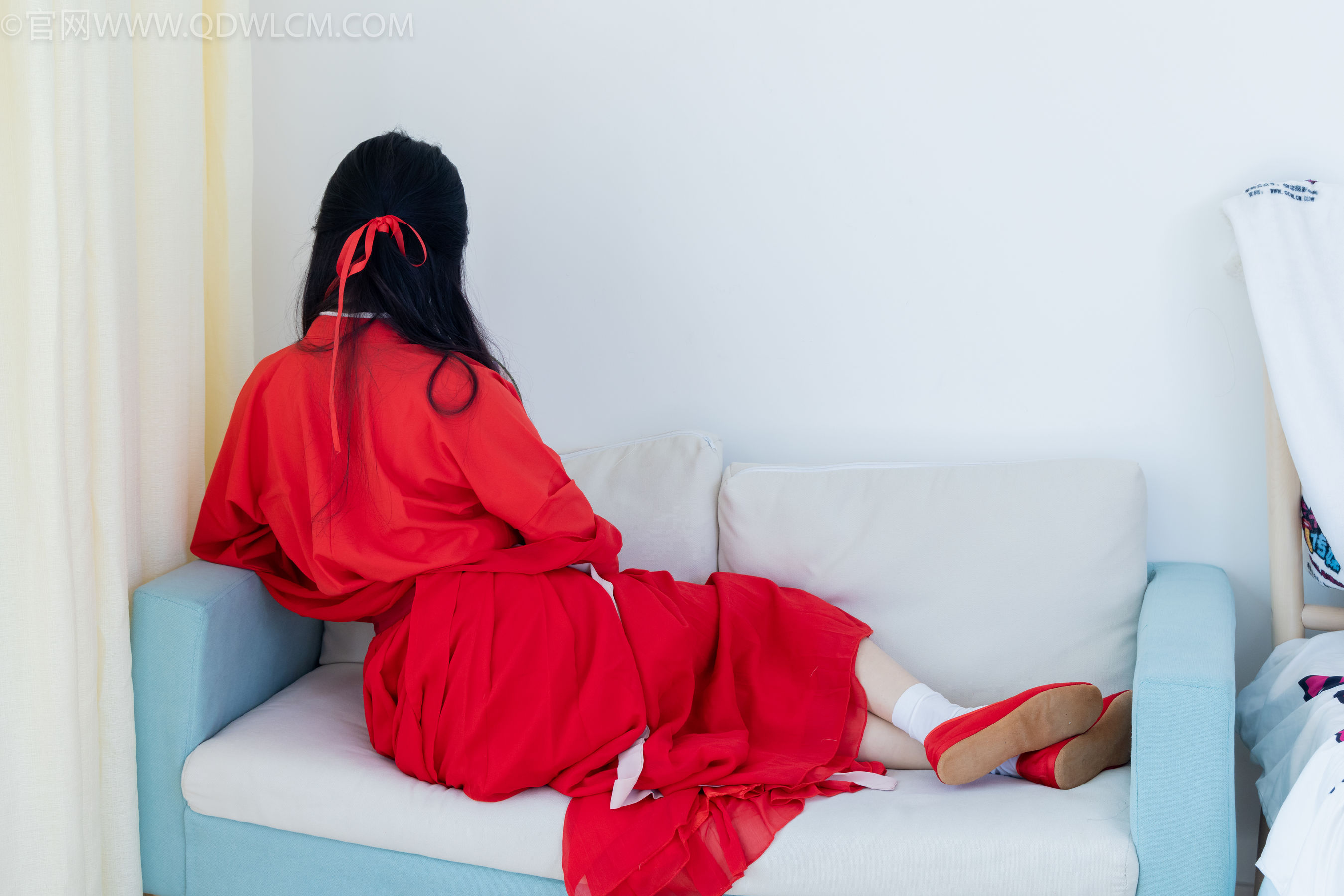 物恋传媒 No.2328 绒绒 - 汉服、布鞋、白棉袜、红色船袜/(174P)