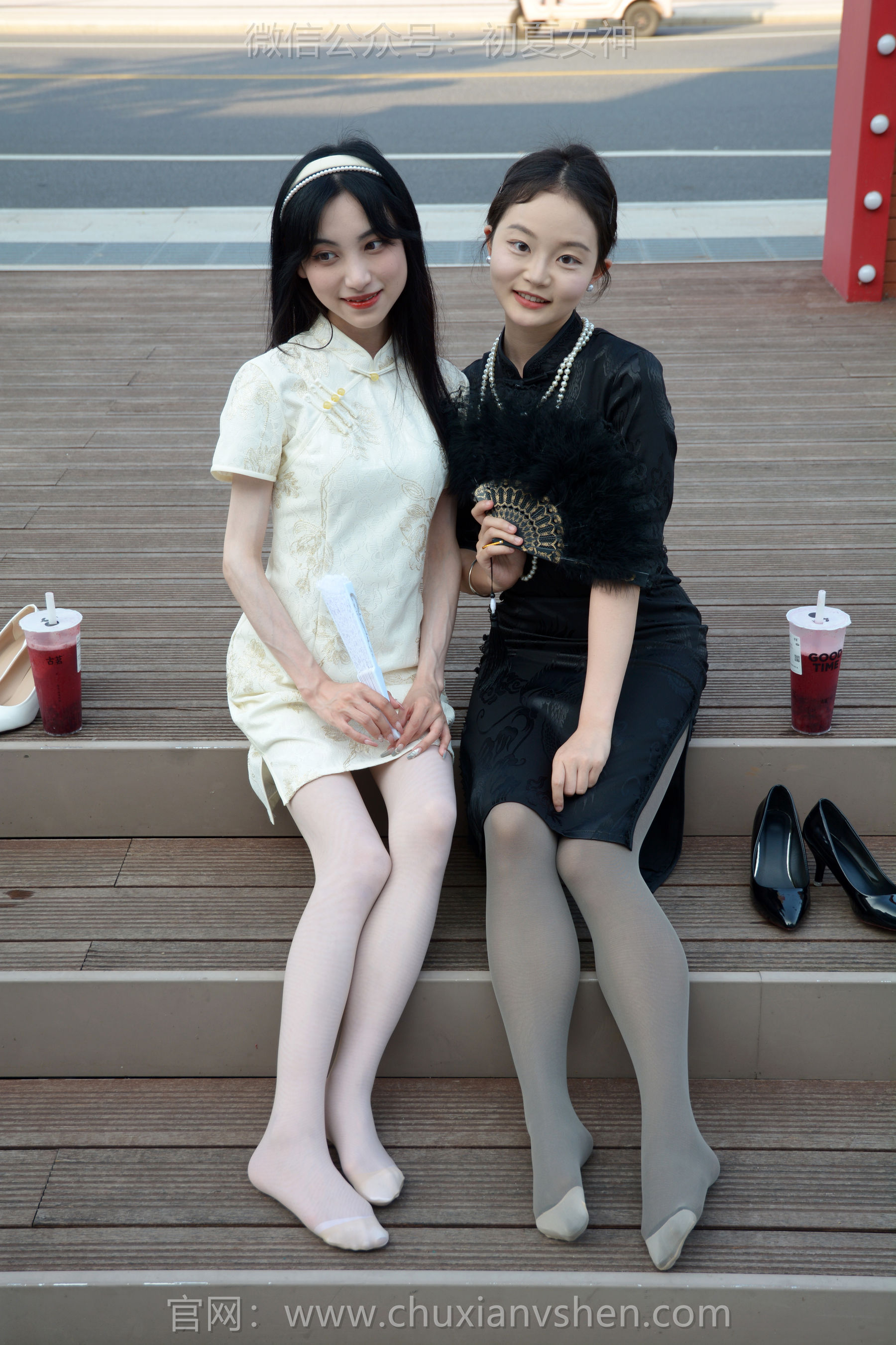 初夏女神 No.279 柒柒&双双 黑白旗袍/(140P)