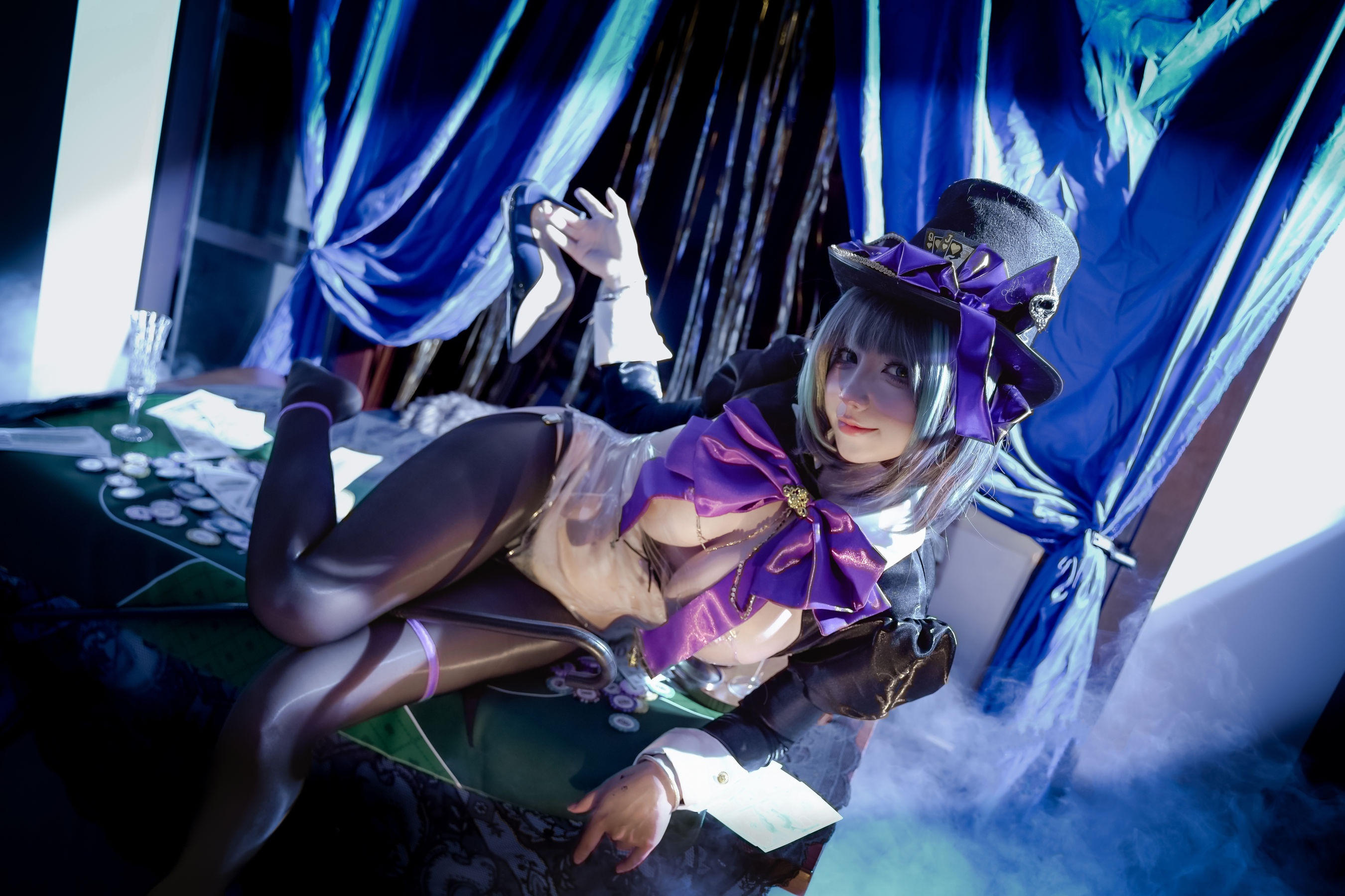 动漫博主九曲Jean - 碧蓝航线 柴郡 绚烂夜梦/(40P)