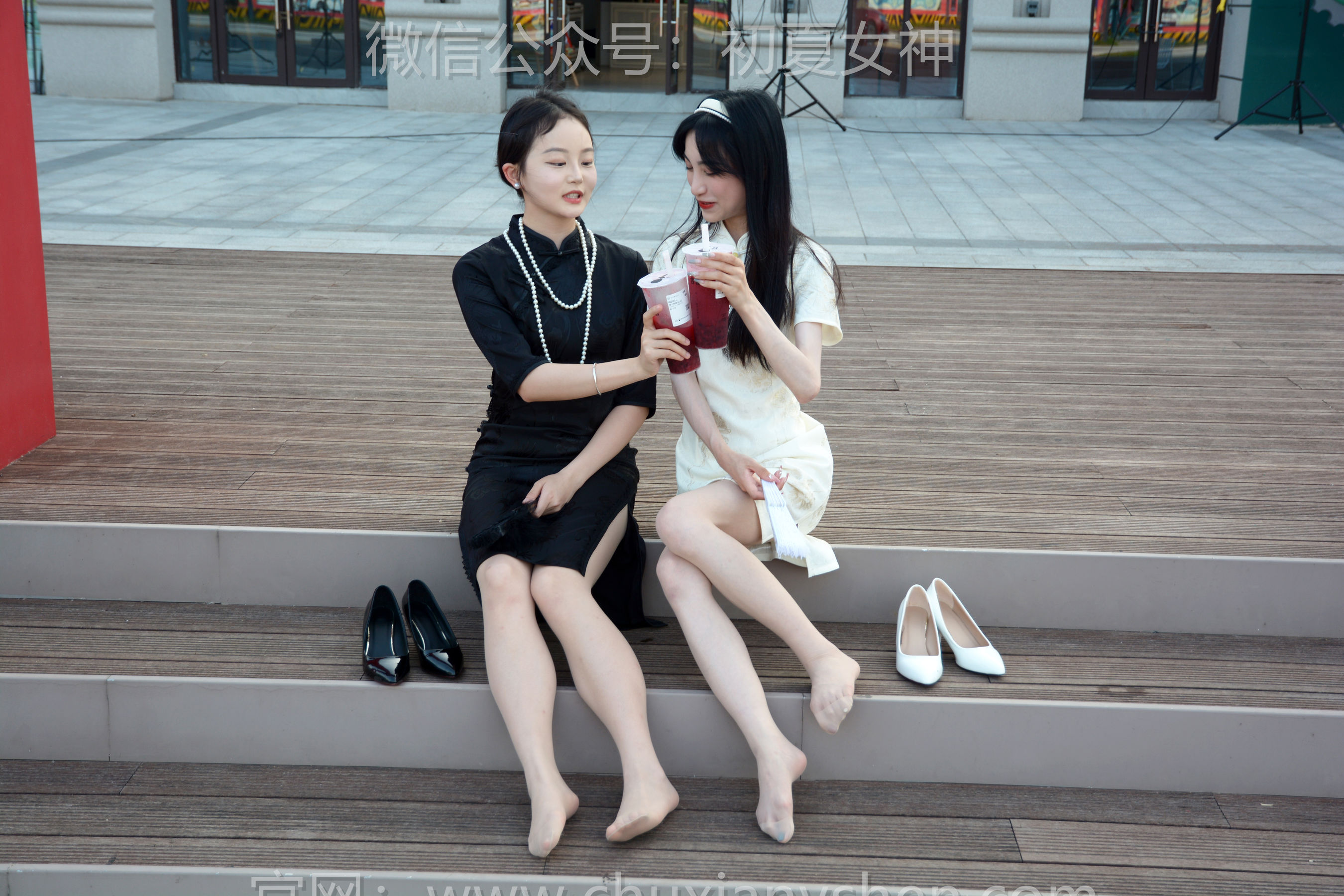 初夏女神 No.279 柒柒&双双 黑白旗袍/(140P)