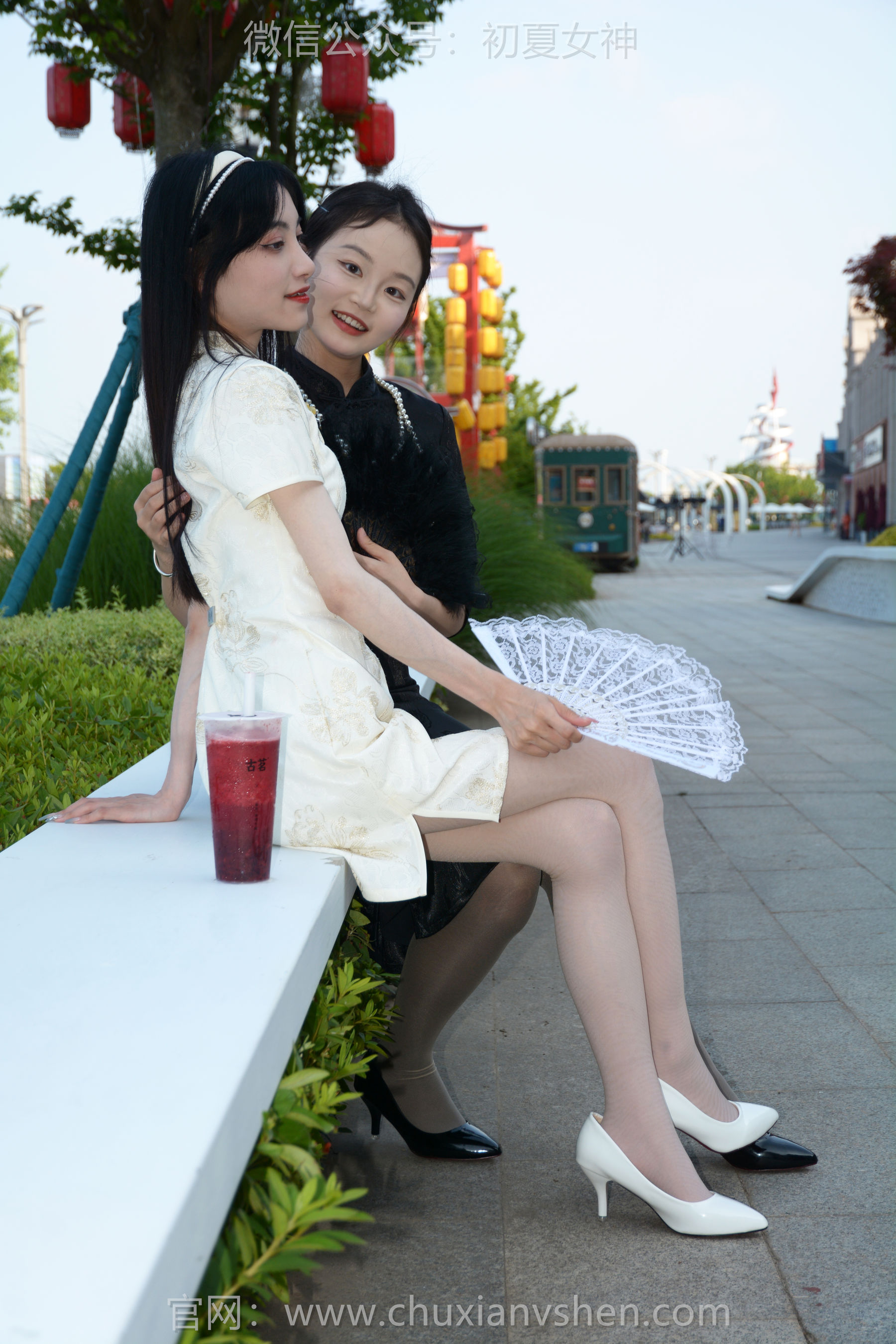 初夏女神 No.279 柒柒&双双 黑白旗袍/(140P)