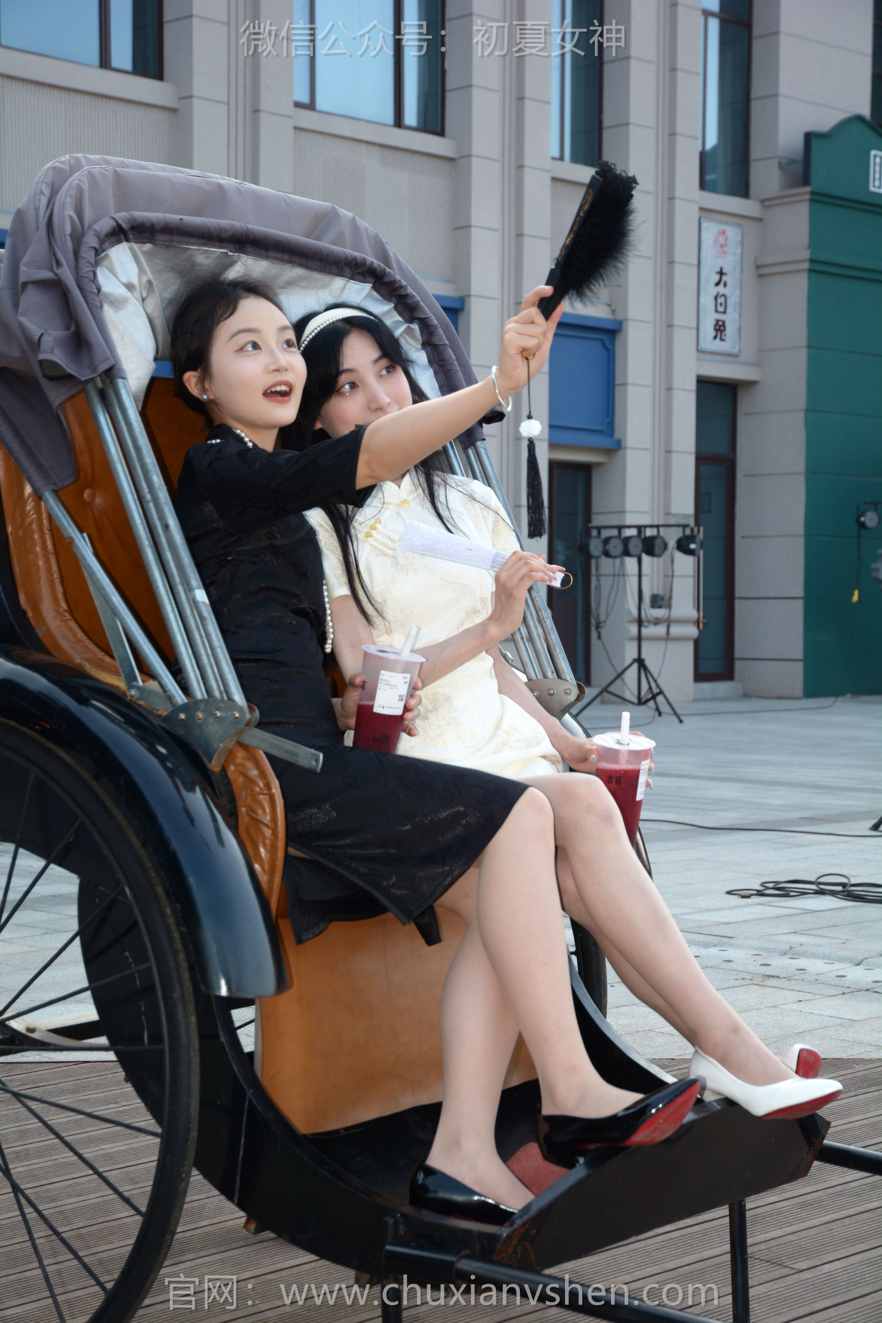 初夏女神 No.279 柒柒&双双 黑白旗袍/(140P)