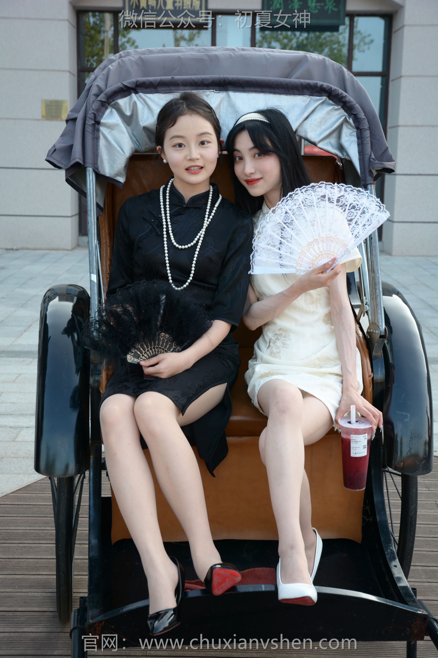 初夏女神 No.279 柒柒&双双 黑白旗袍/(140P)