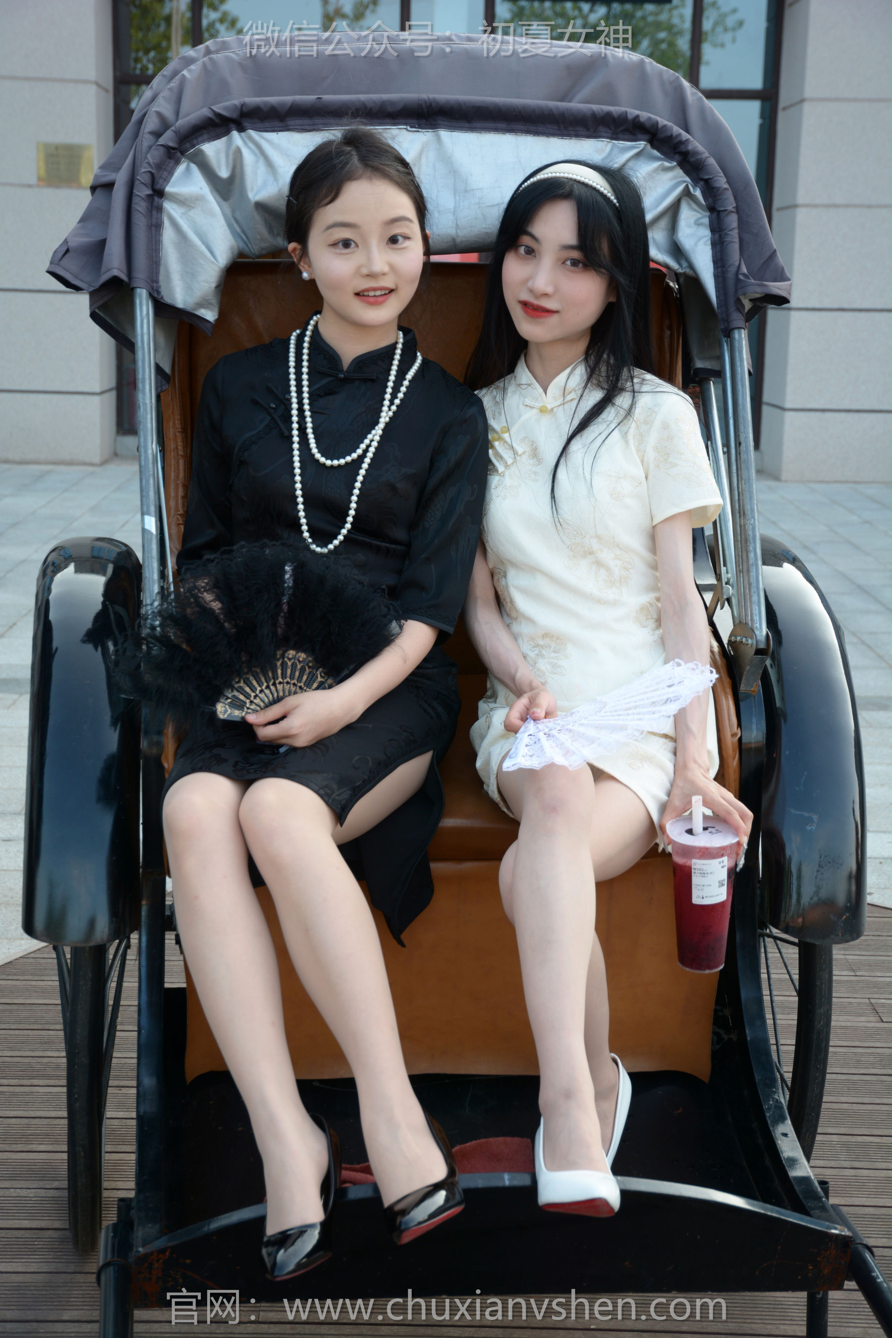 初夏女神 No.279 柒柒&双双 黑白旗袍/(140P)