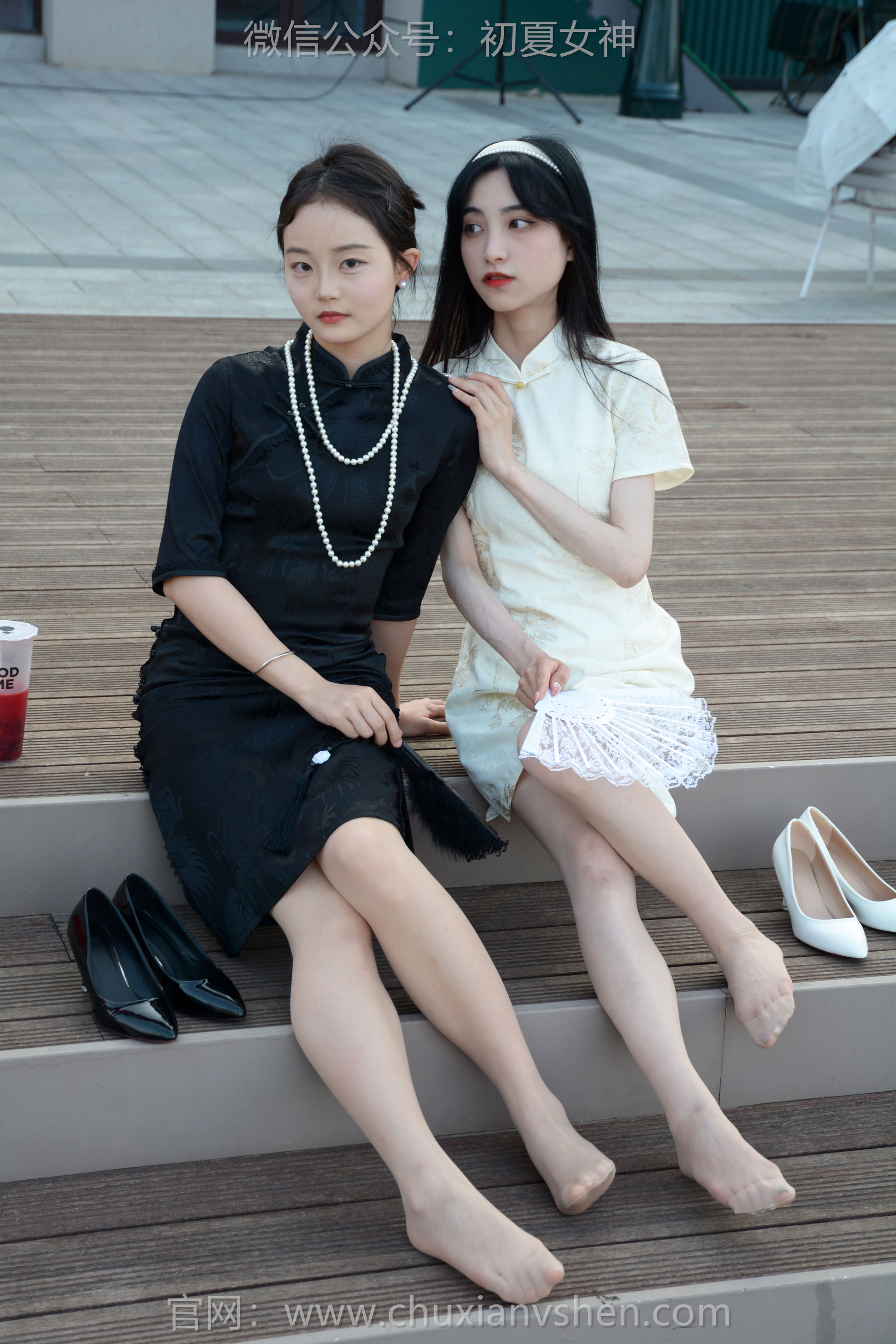 初夏女神 No.279 柒柒&双双 黑白旗袍/(140P)