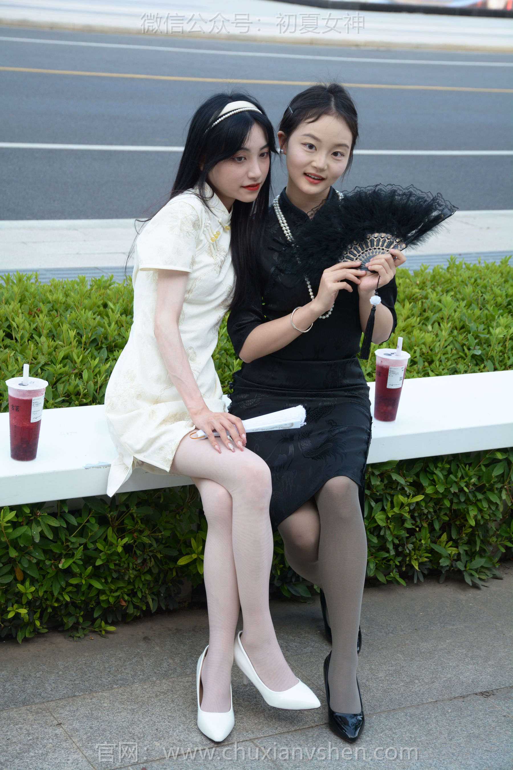 初夏女神 No.279 柒柒&双双 黑白旗袍/(140P)