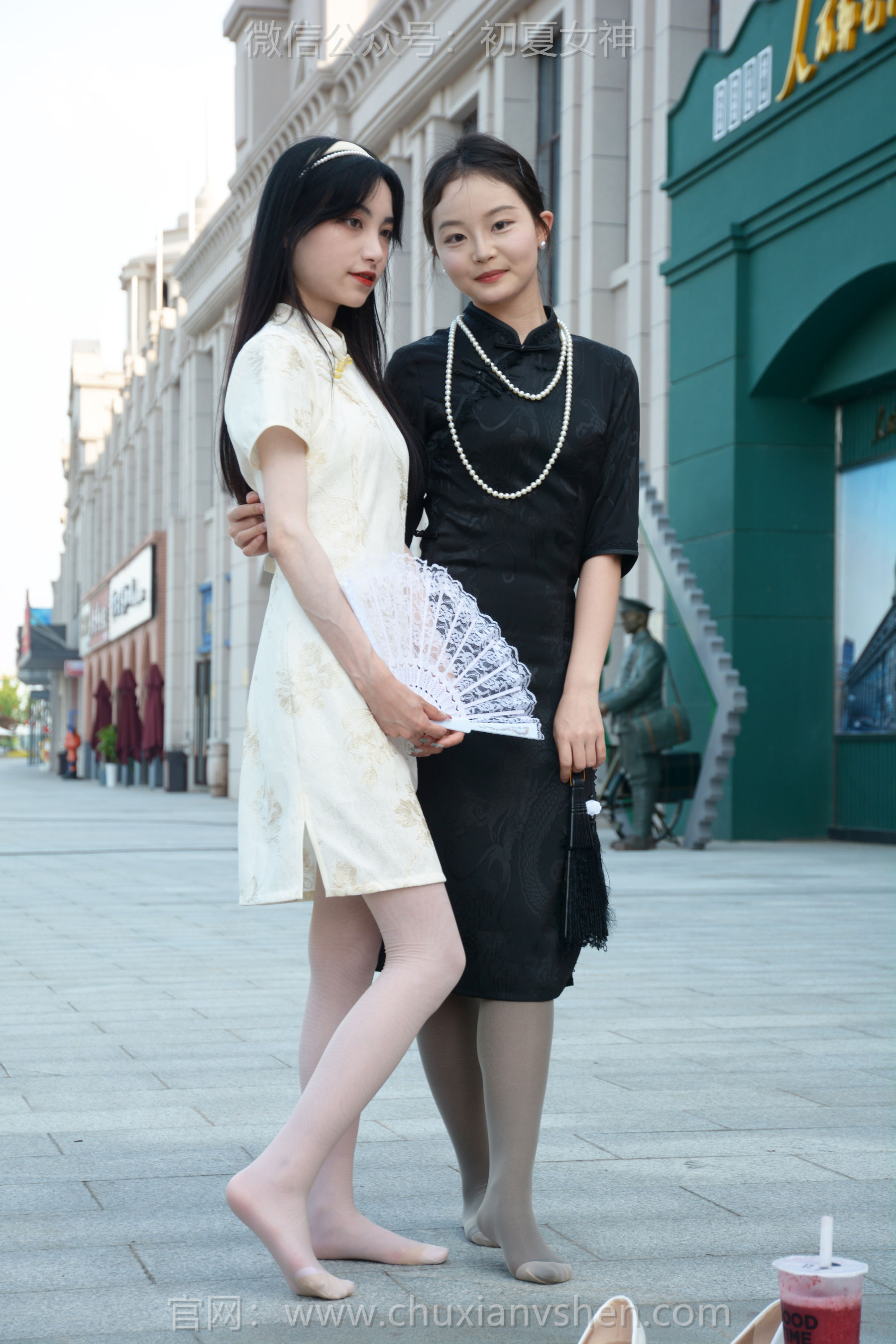初夏女神 No.279 柒柒&双双 黑白旗袍/(140P)
