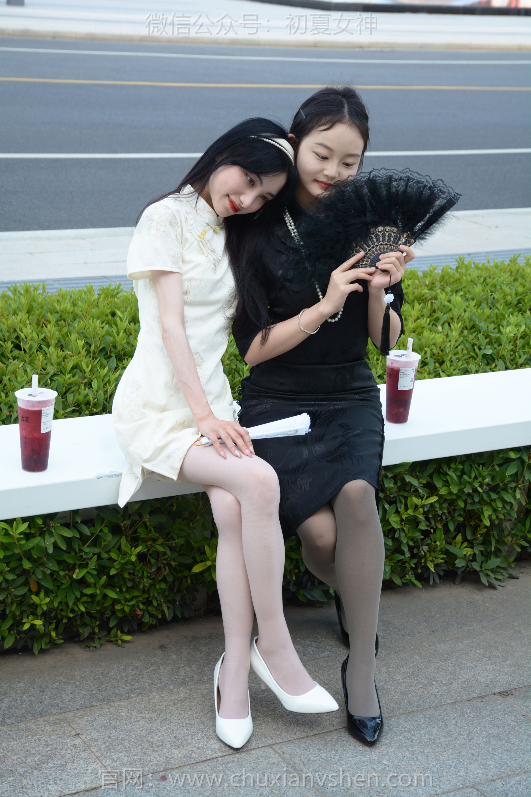 初夏女神 No.279 柒柒&双双 黑白旗袍/(140P)