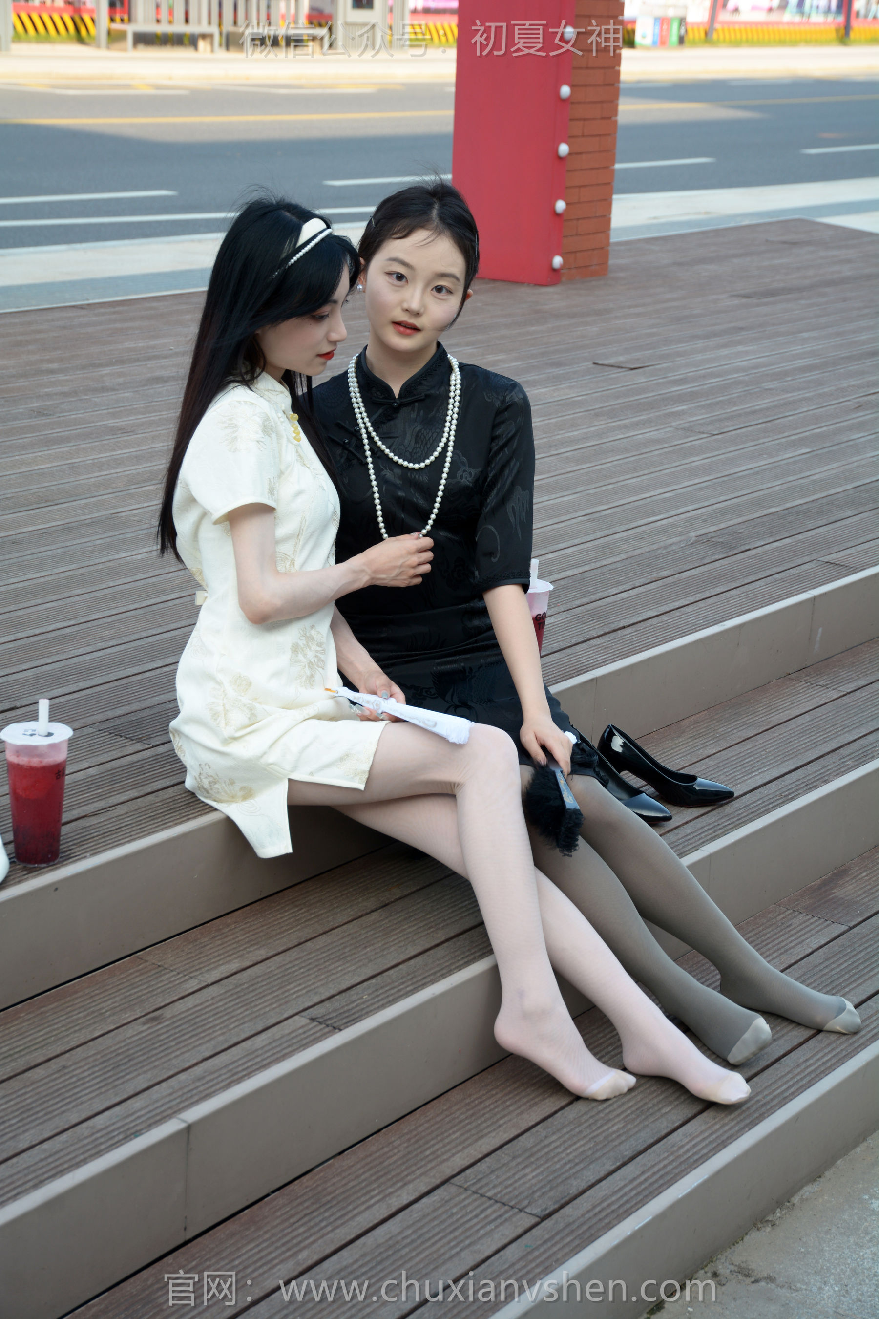 初夏女神 No.279 柒柒&双双 黑白旗袍/(140P)