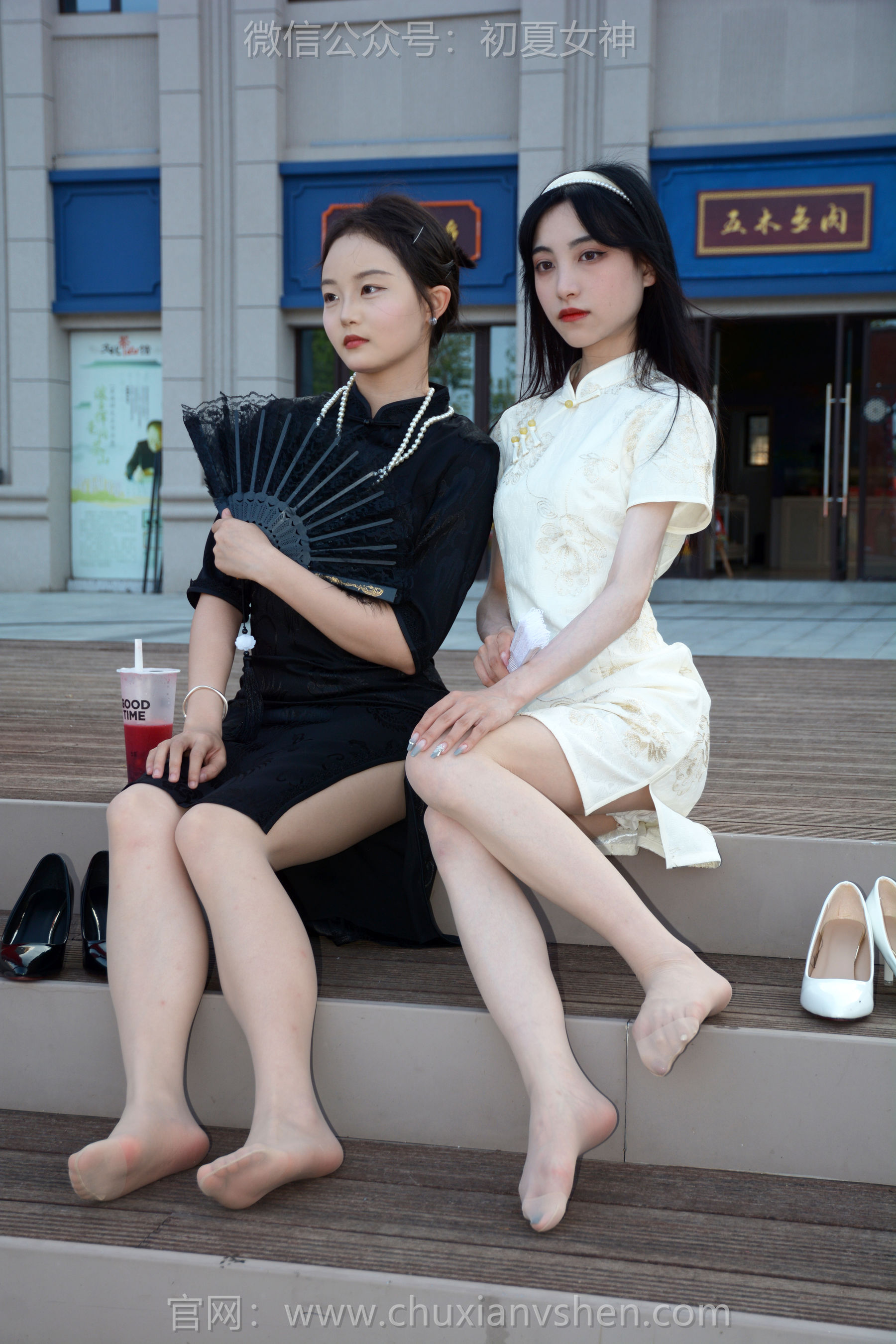 初夏女神 No.279 柒柒&双双 黑白旗袍/(140P)