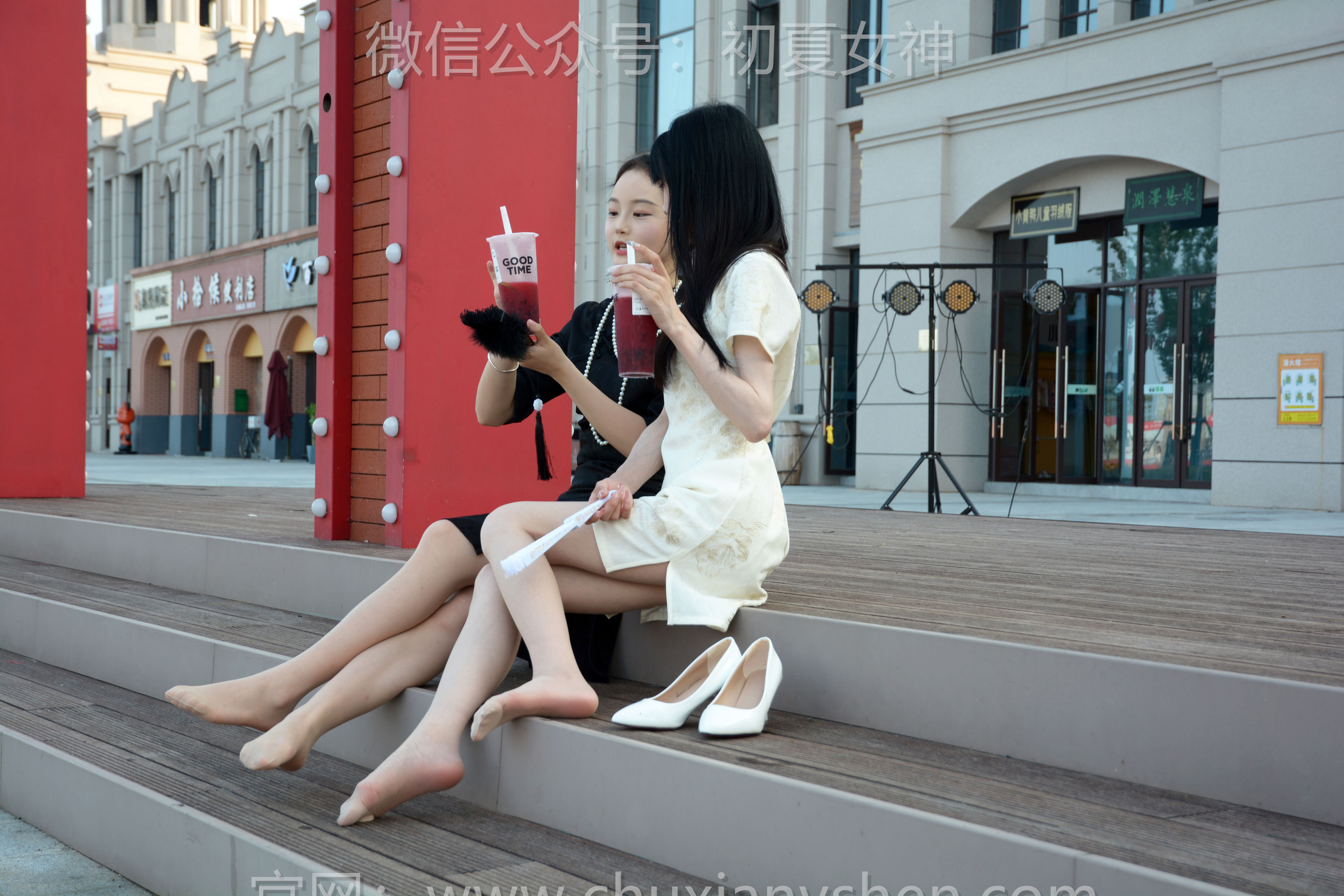 初夏女神 No.279 柒柒&双双 黑白旗袍/(140P)