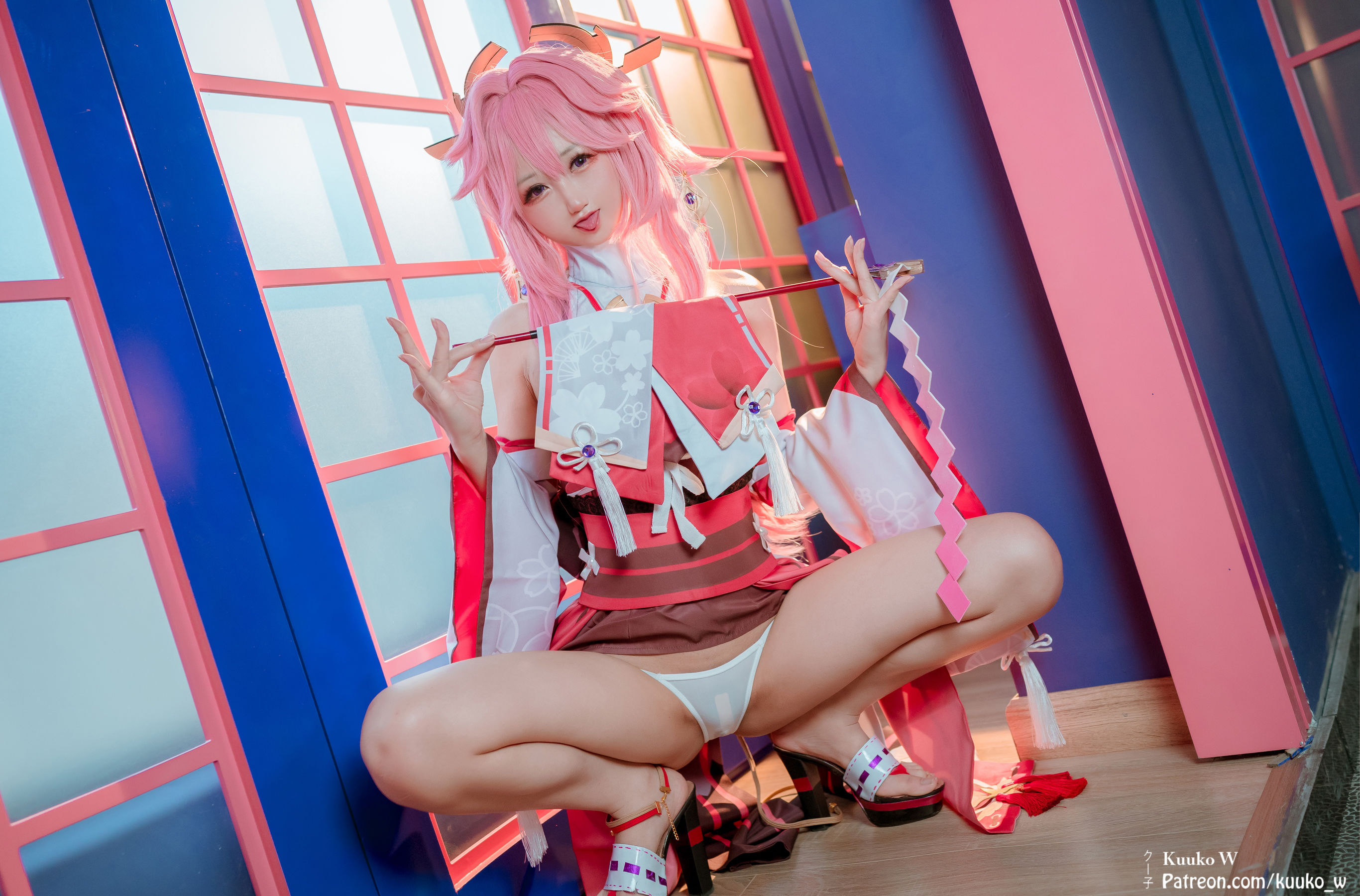 [Cosplay] [KuukoW] Kuuko クー子 - Yae Miko/(38P)