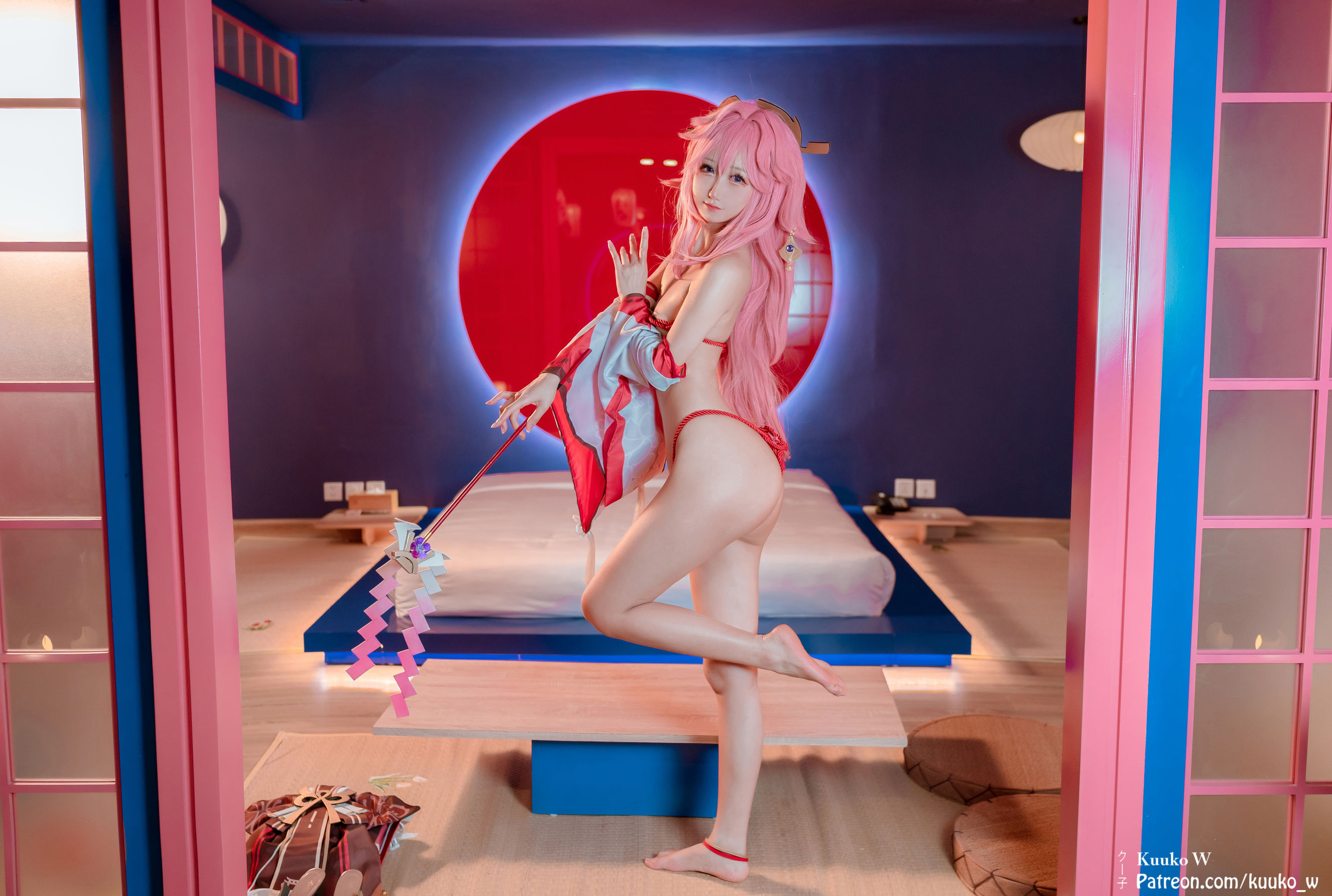 [Cosplay] [KuukoW] Kuuko クー子 - Yae Miko/(38P)