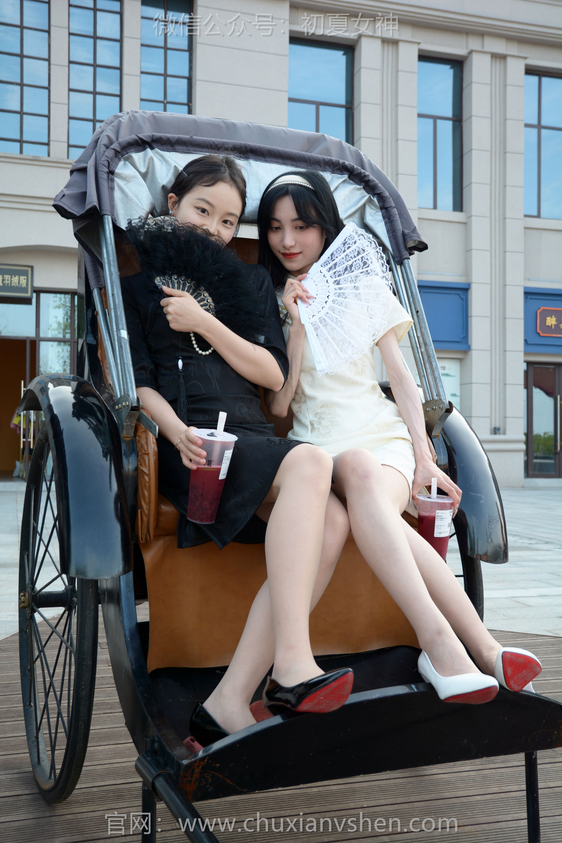 初夏女神 No.279 柒柒&双双 黑白旗袍/(140P)