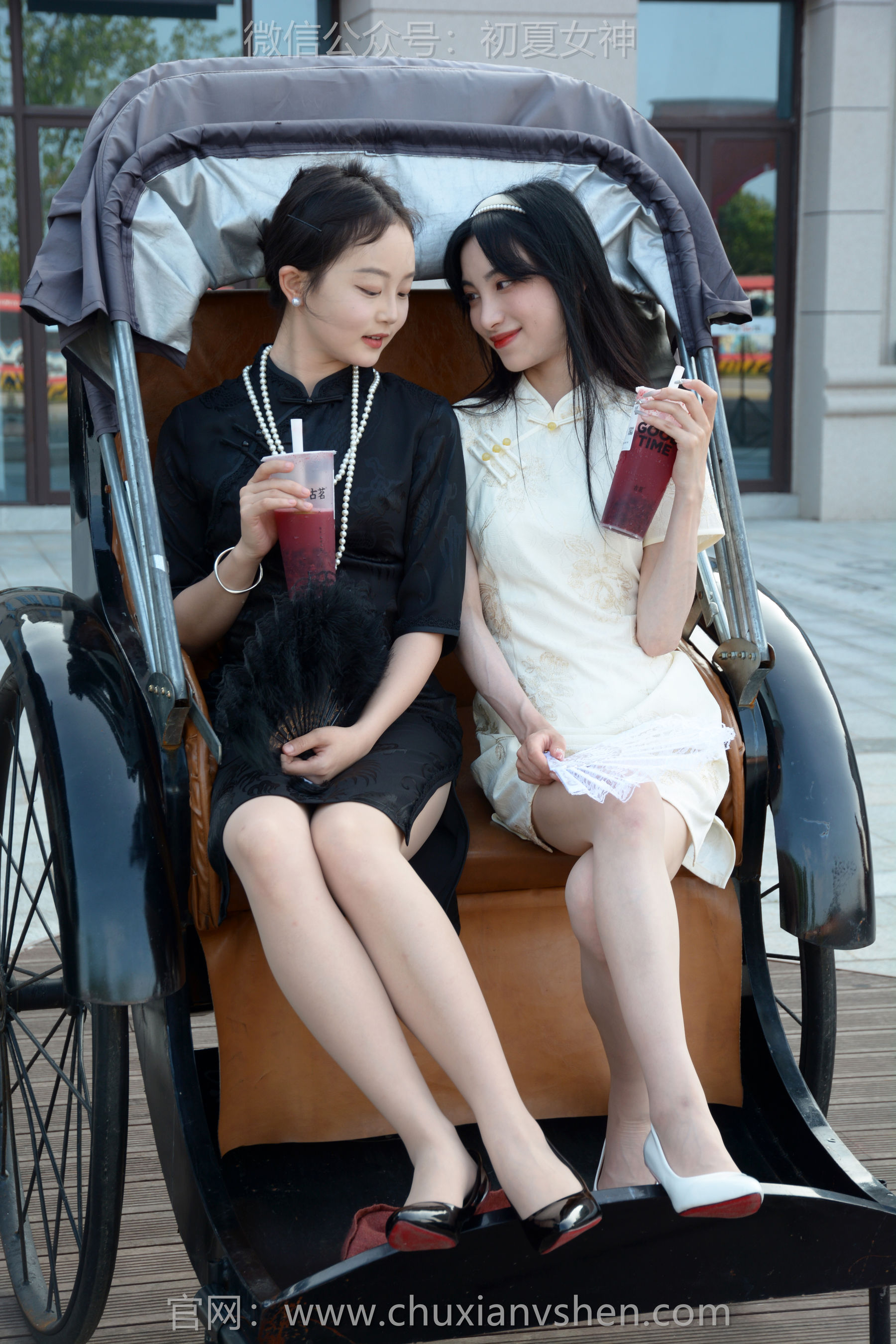 初夏女神 No.279 柒柒&双双 黑白旗袍/(140P)