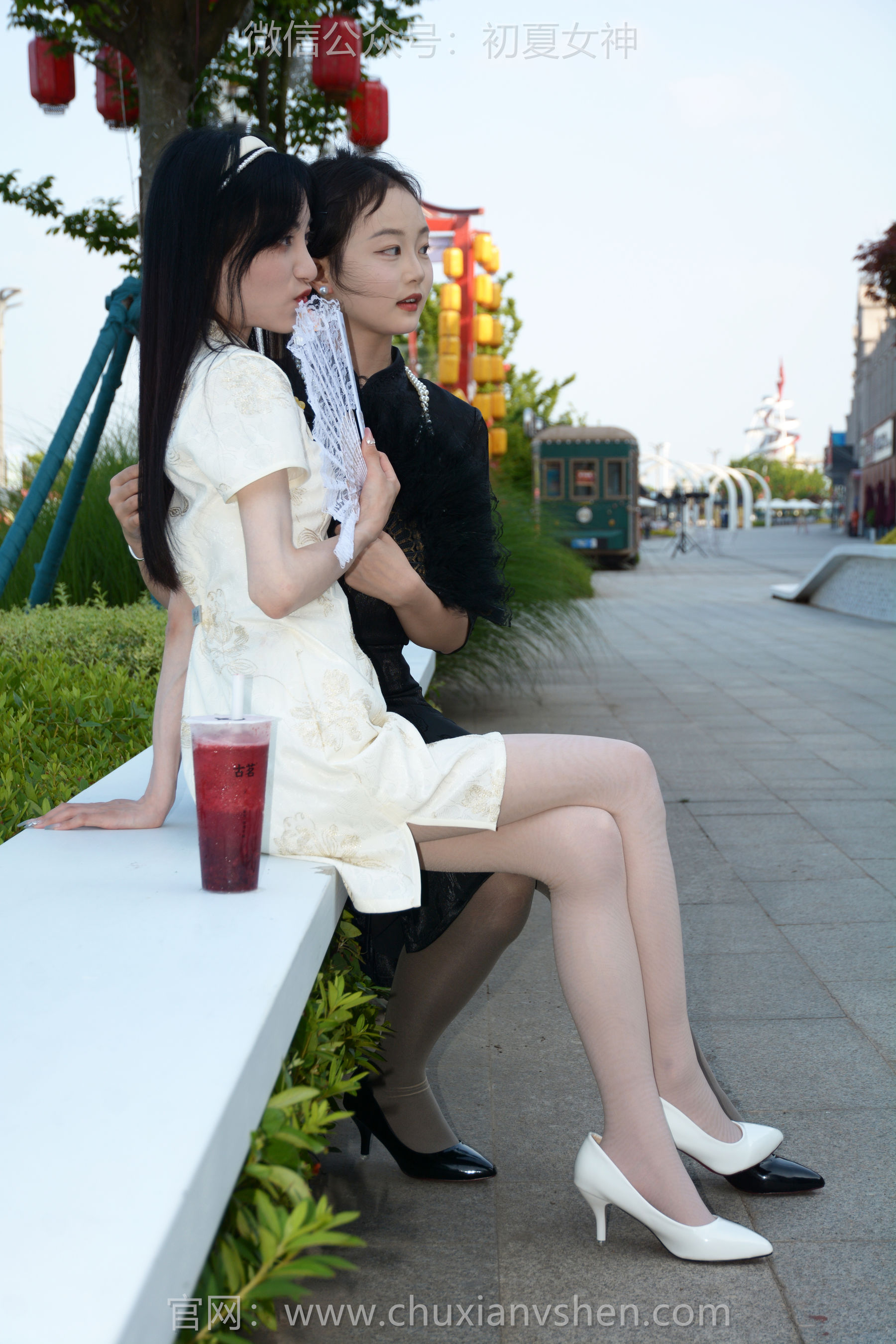 初夏女神 No.279 柒柒&双双 黑白旗袍/(140P)