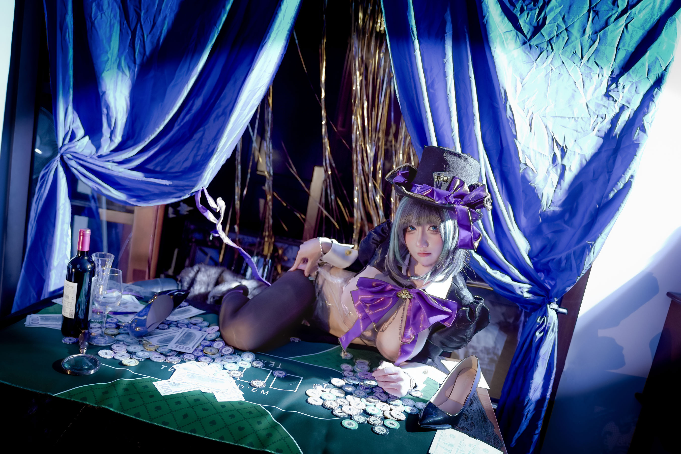 动漫博主九曲Jean - 碧蓝航线 柴郡 绚烂夜梦/(40P)