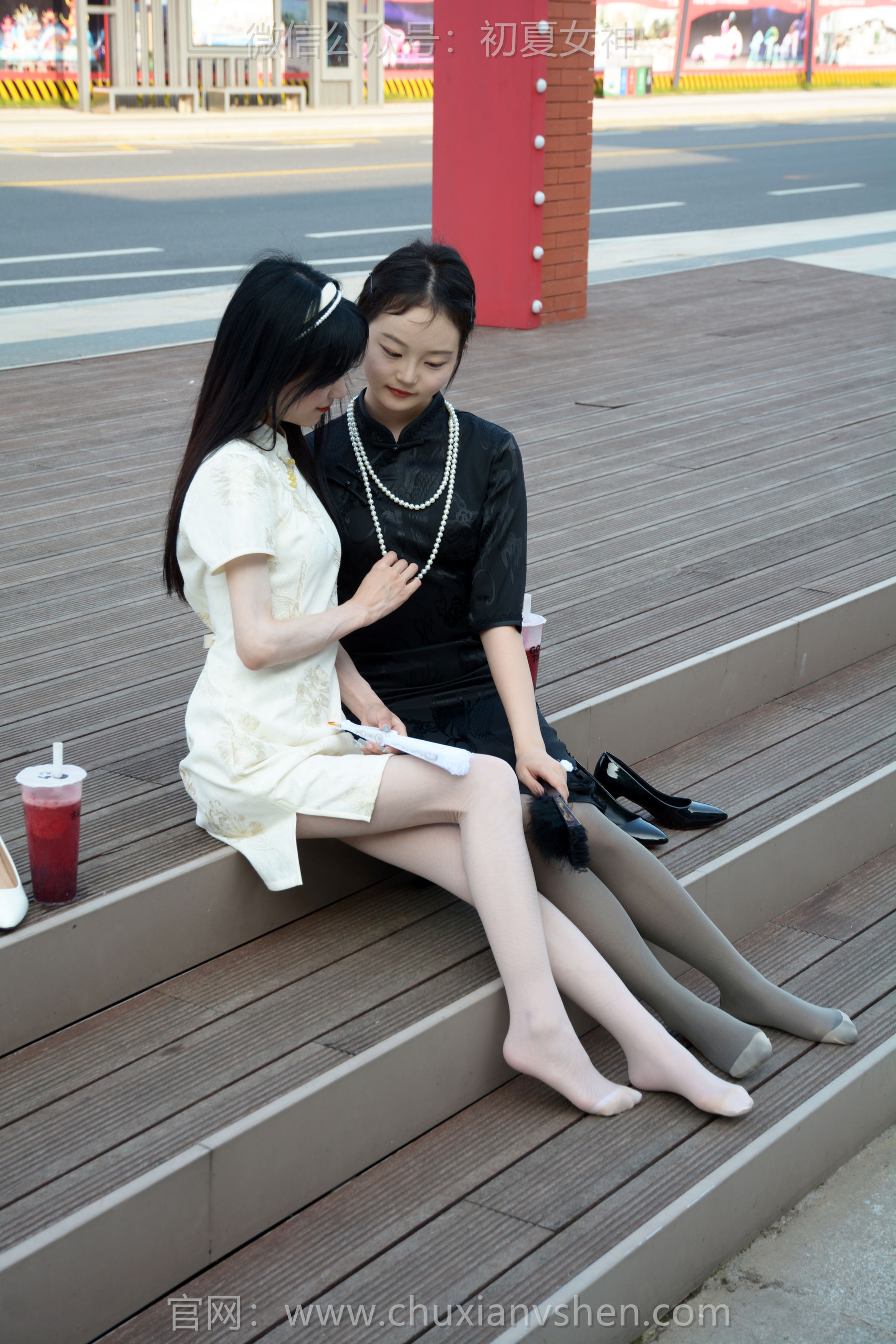 初夏女神 No.279 柒柒&双双 黑白旗袍/(140P)